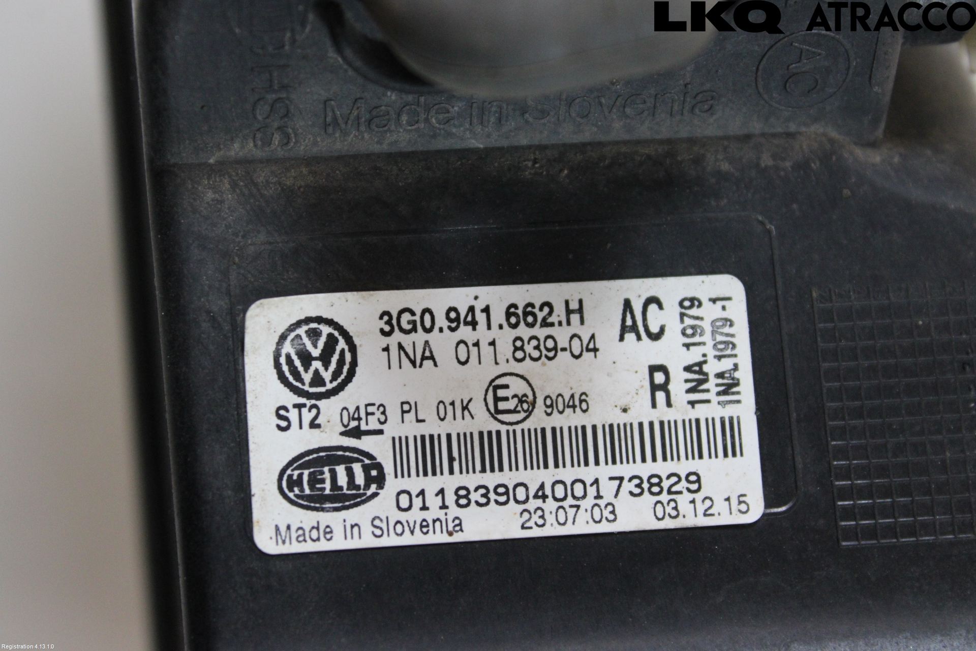 Volkswagen VW PASSAT 15-19 Dimljus-Varselljus Fram