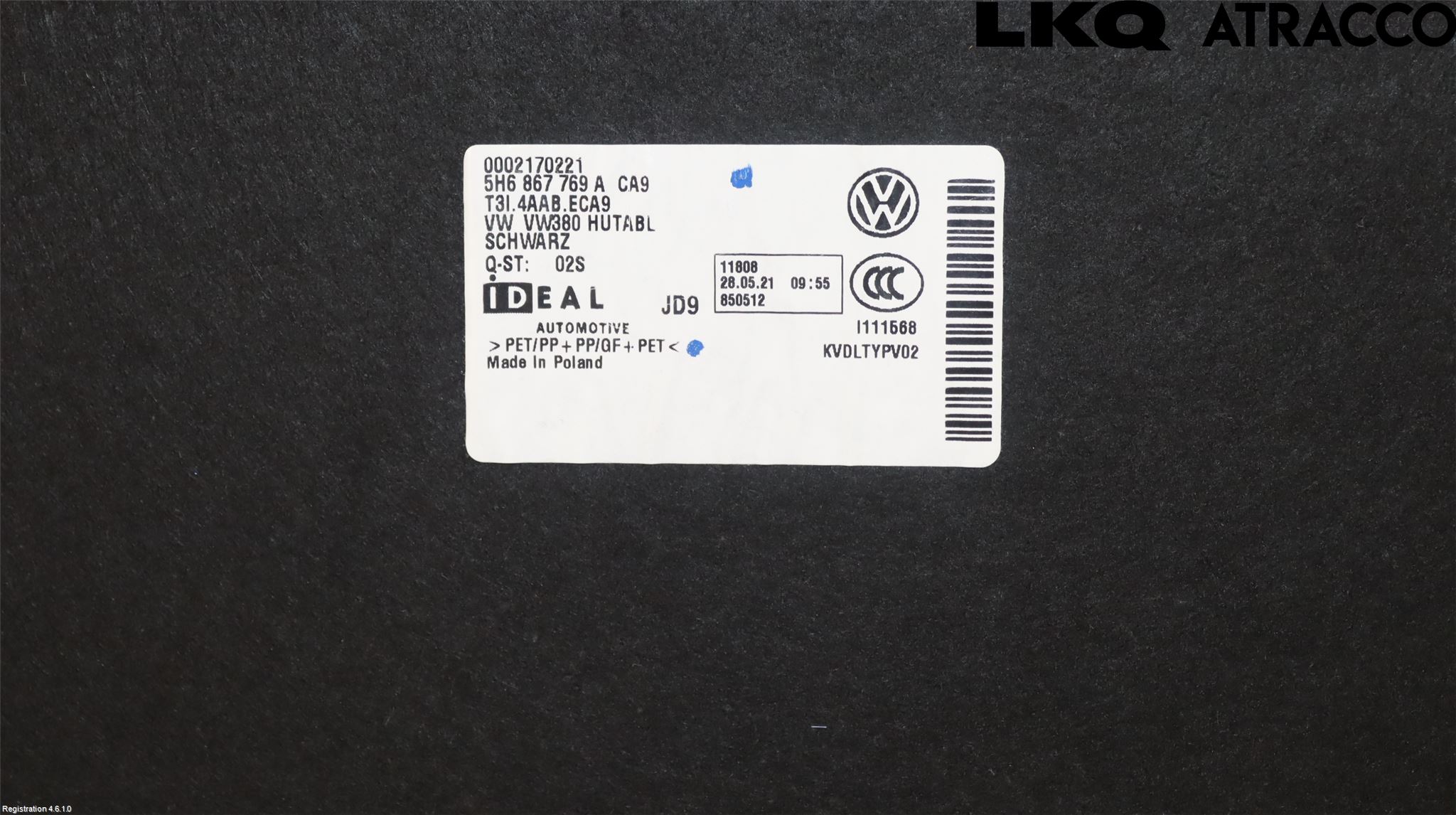 Volkswagen VW GOLF / E-GOLF VIII 20- Hatthylla