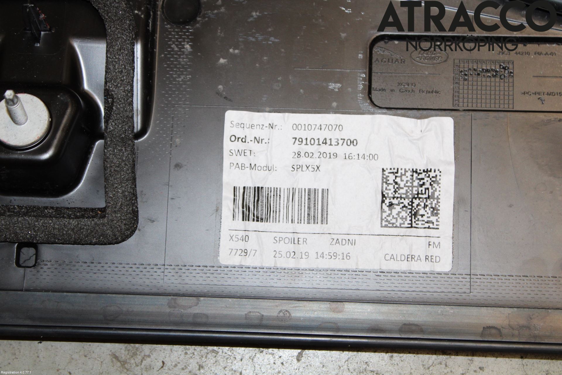 Jaguar E-PACE 17- Spoiler Baklucka