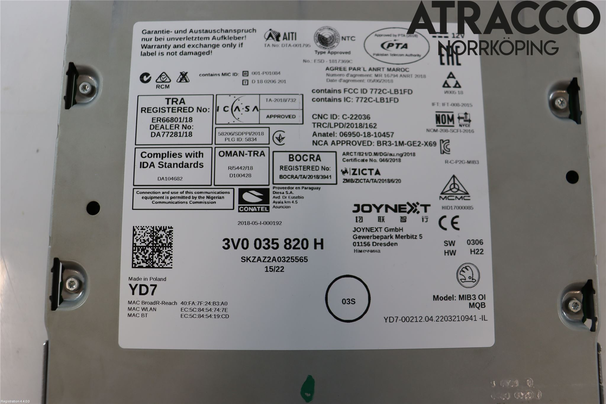 Skoda KODIAQ 17-24 Cd Radio - Multimediapanel