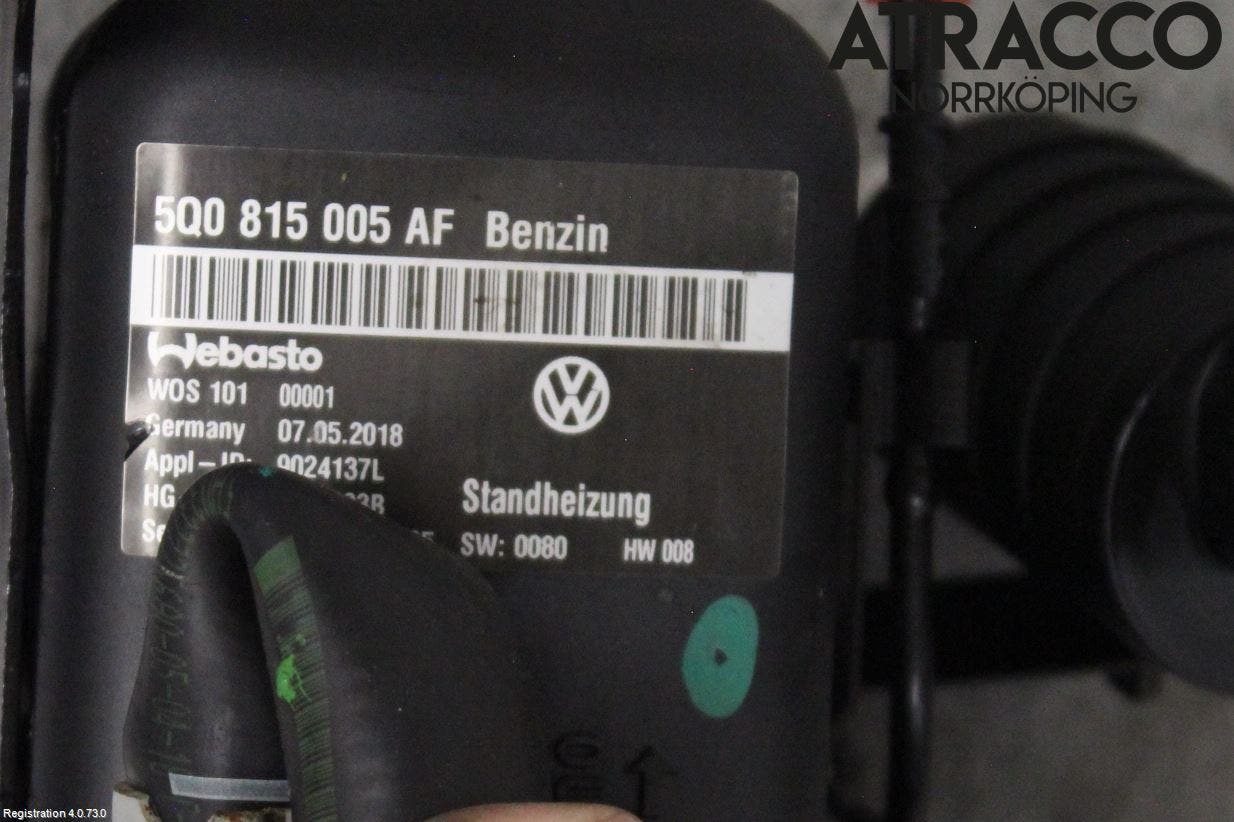 Volkswagen VW GOLF / E-GOLF VII 13-20 Bensinvärmare