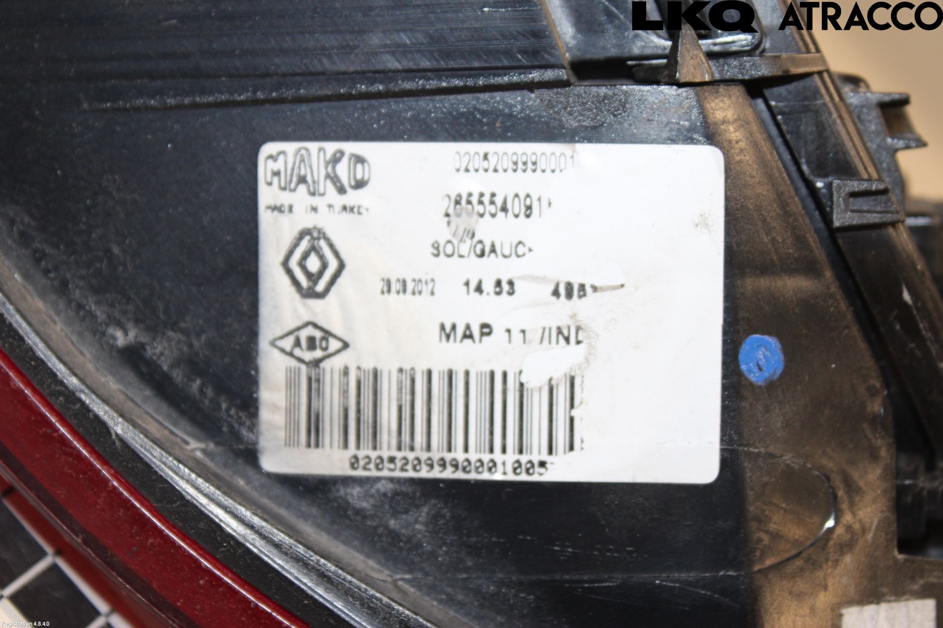 Renault CLIO IV 12-16 Bakljus Vänster