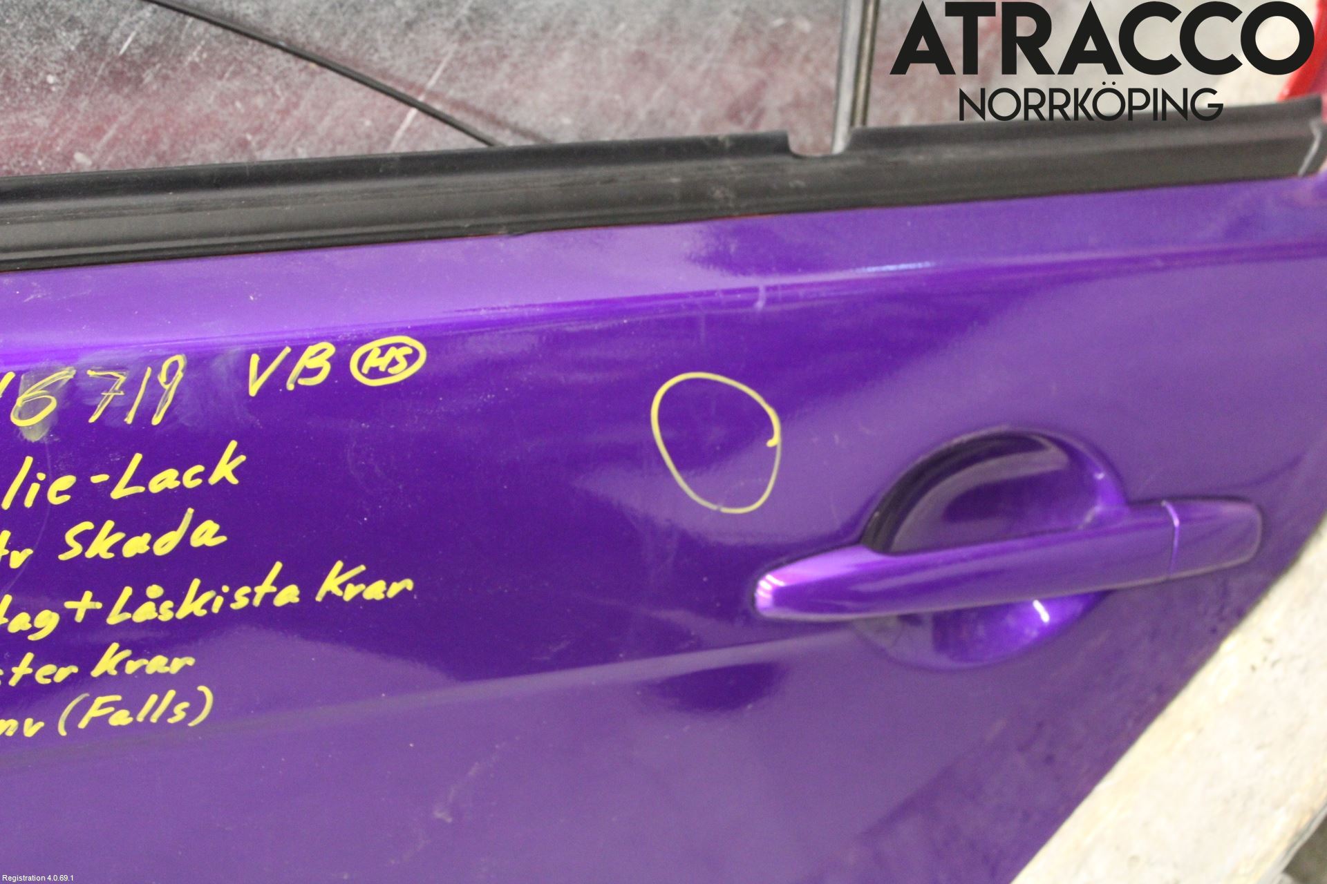 Mitsubishi LANCER 07-14 Dörr Bak Vänster