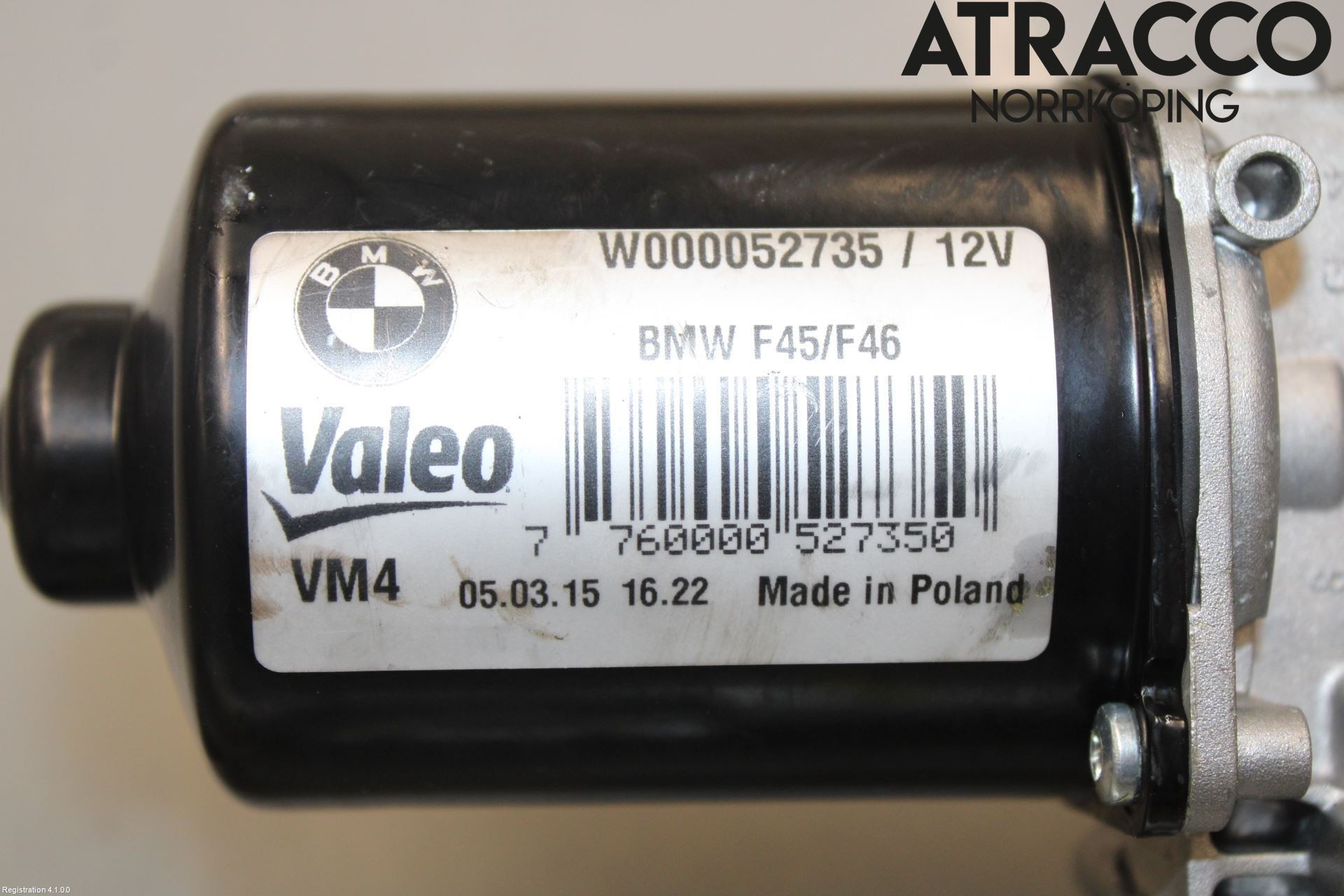BMW 2 F45 Active Tourer 14-21 Torkarmekanism Vindruta