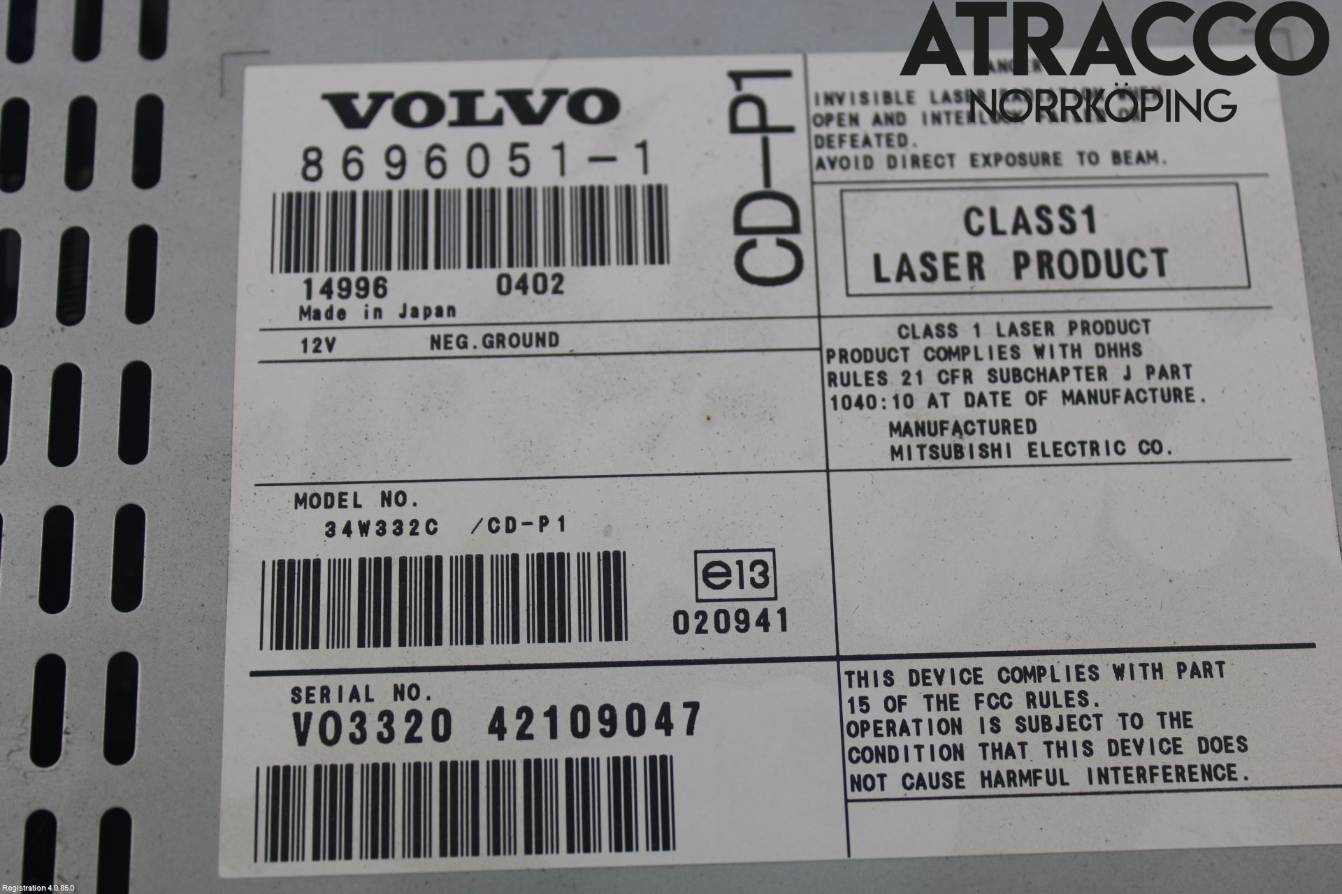 Volvo S40 04-07 Cd Radio - Multimediapanel