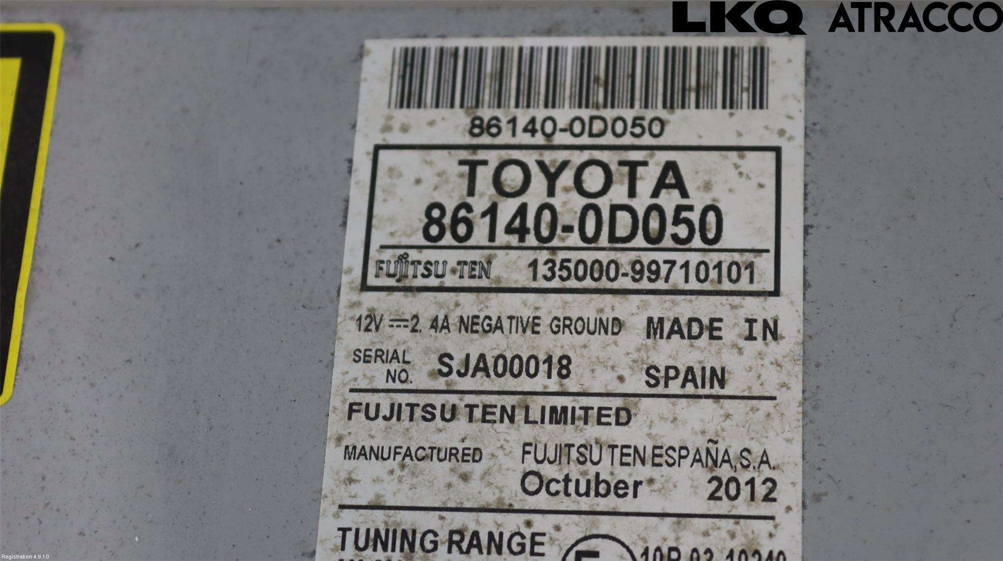 Toyota YARIS XP130 12-14 Cd Radio - Multimediapanel