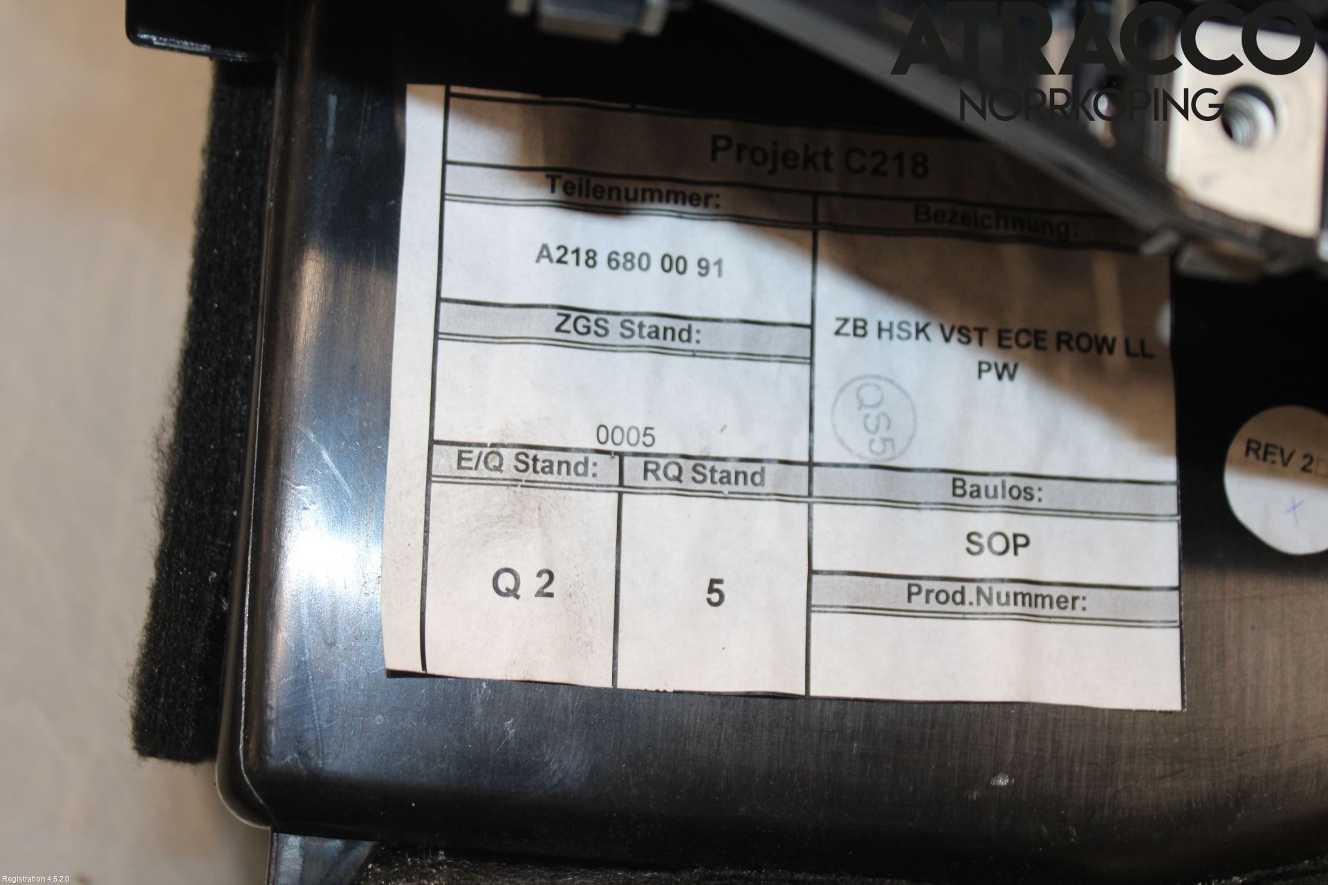 Mercedes-Benz MB CLS (C218/X218) 11-17 Handskfack