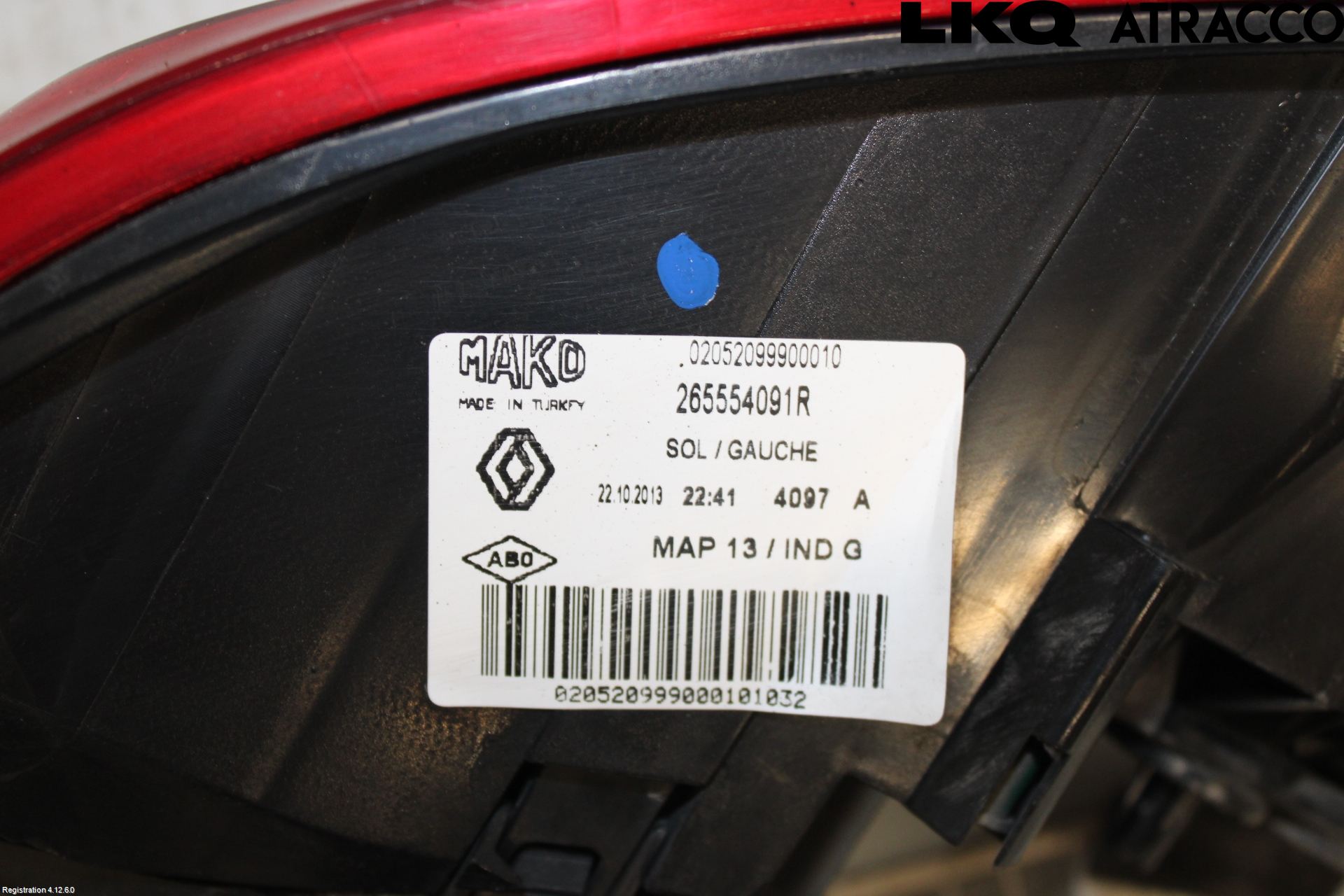 Renault CLIO IV 12-16 Bakljus Vänster
