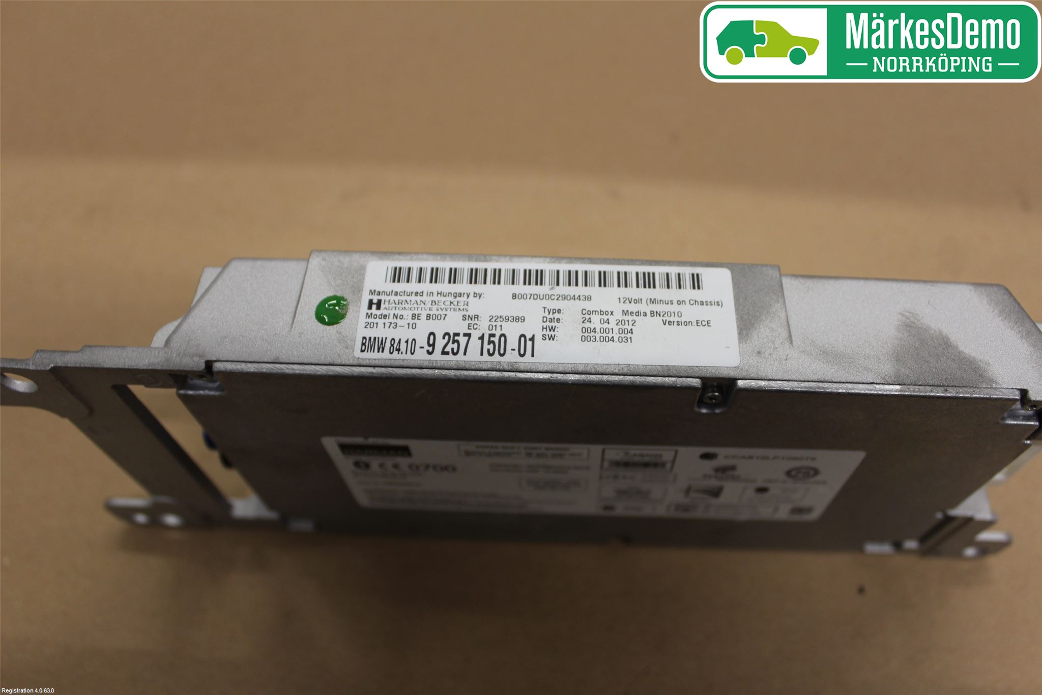 BMW 5 F10/F11/F18 09-17 Styrenhet Övrigt