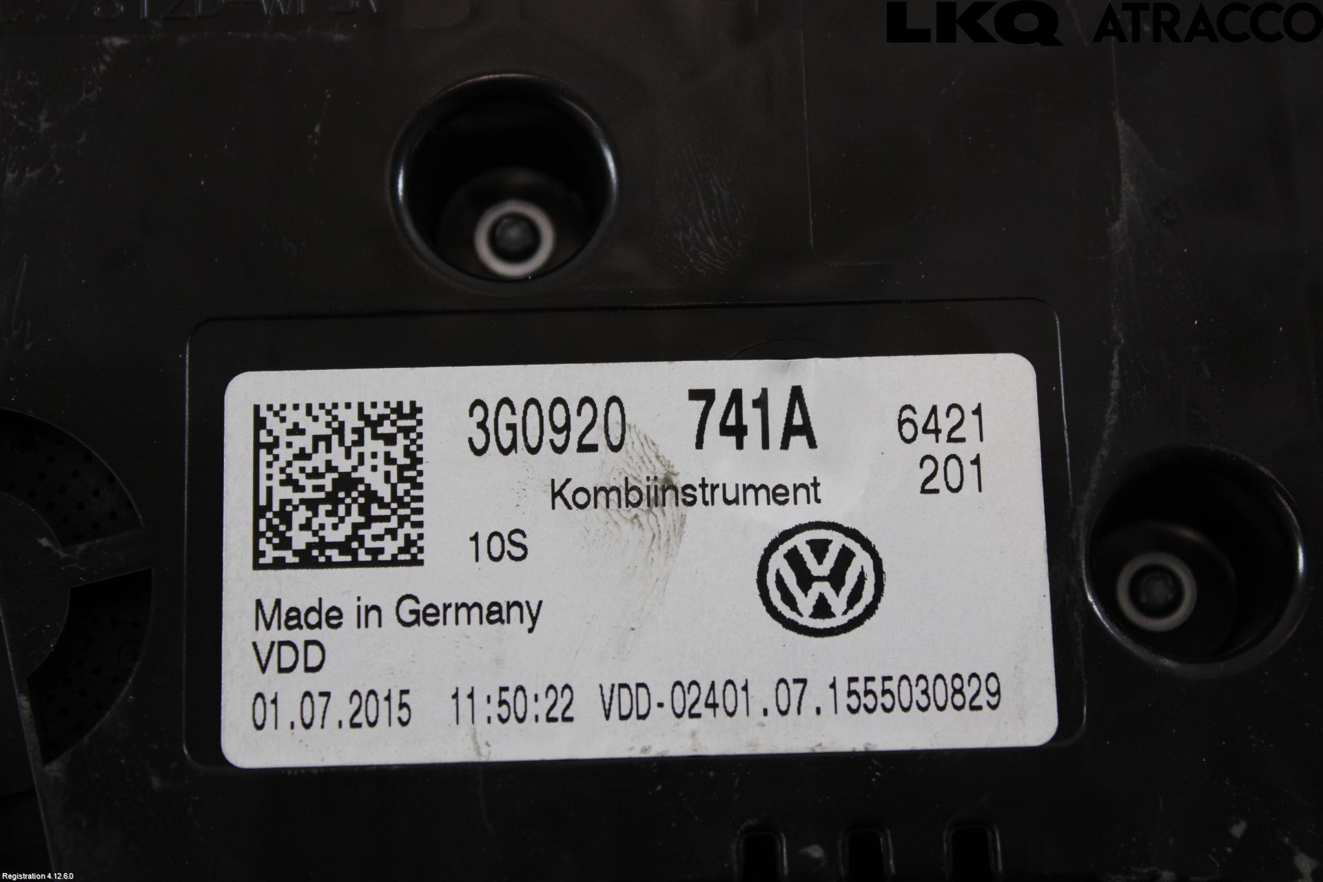 Volkswagen VW PASSAT 15-19 Instrument Komb