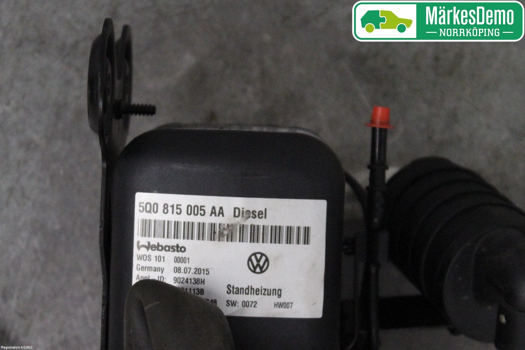 Volkswagen VW GOLF / E-GOLF VII 13-20 Dieselvärmare