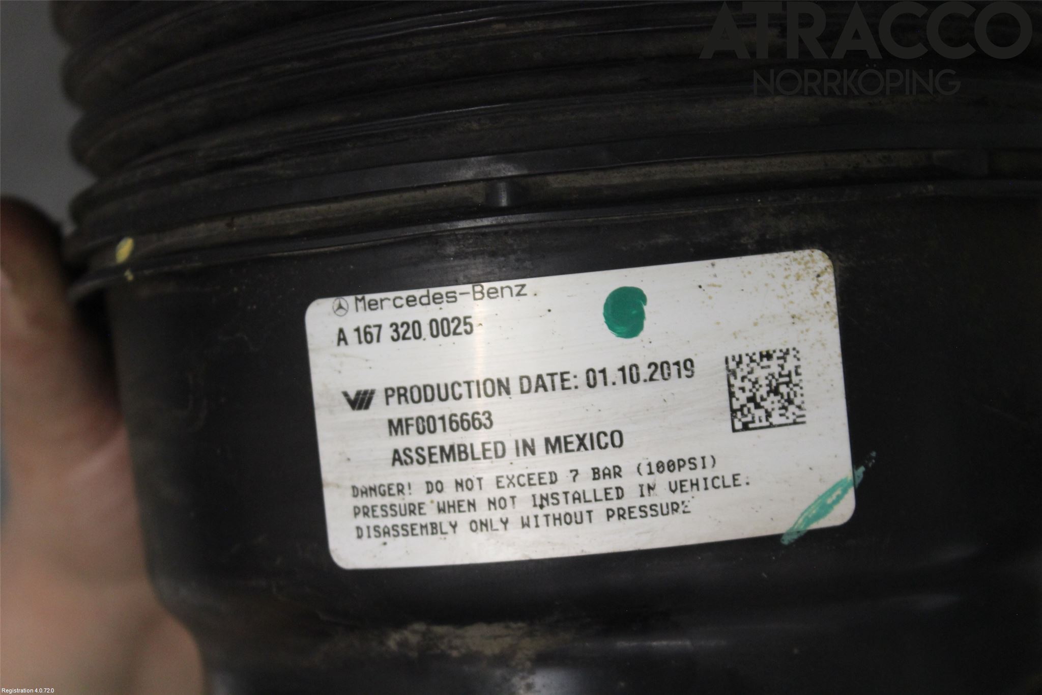 Mercedes-Benz MB GLE-KLASS (W167/V167/C167) 19- Nivå-Luftfjädring Bälg