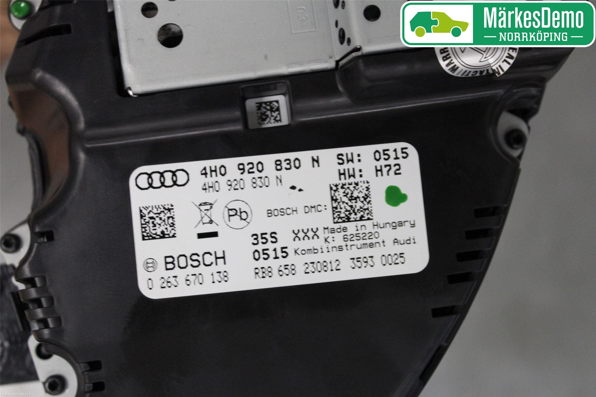 Audi A8/S8 4H 10-17 Instrument Komb