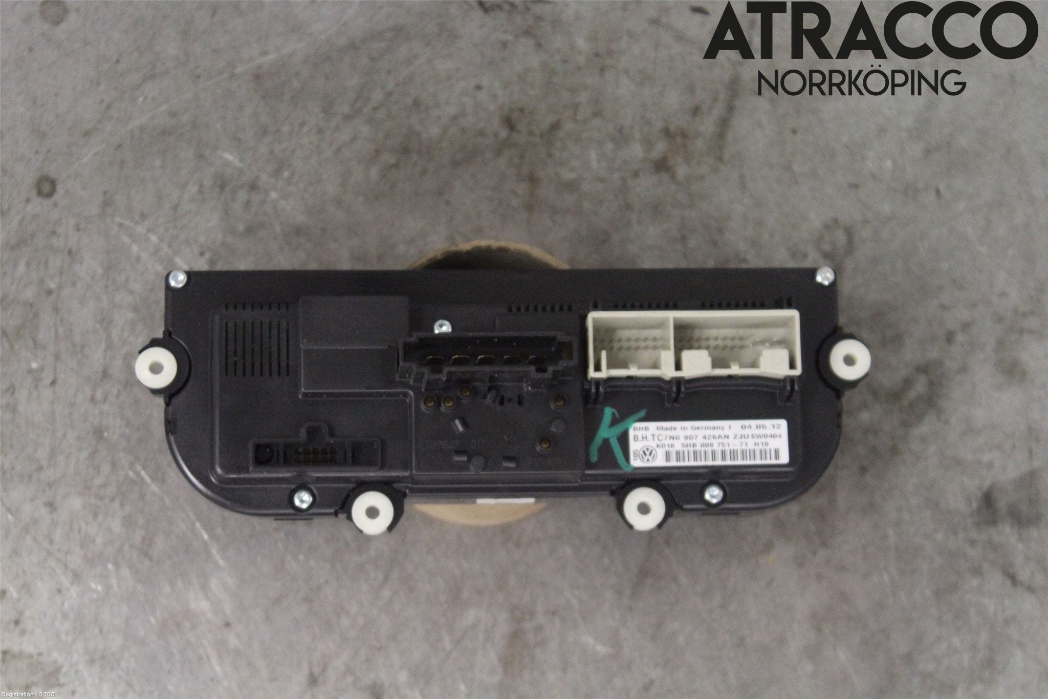 Volkswagen VW GOLF VI 09-13 Värmereglage