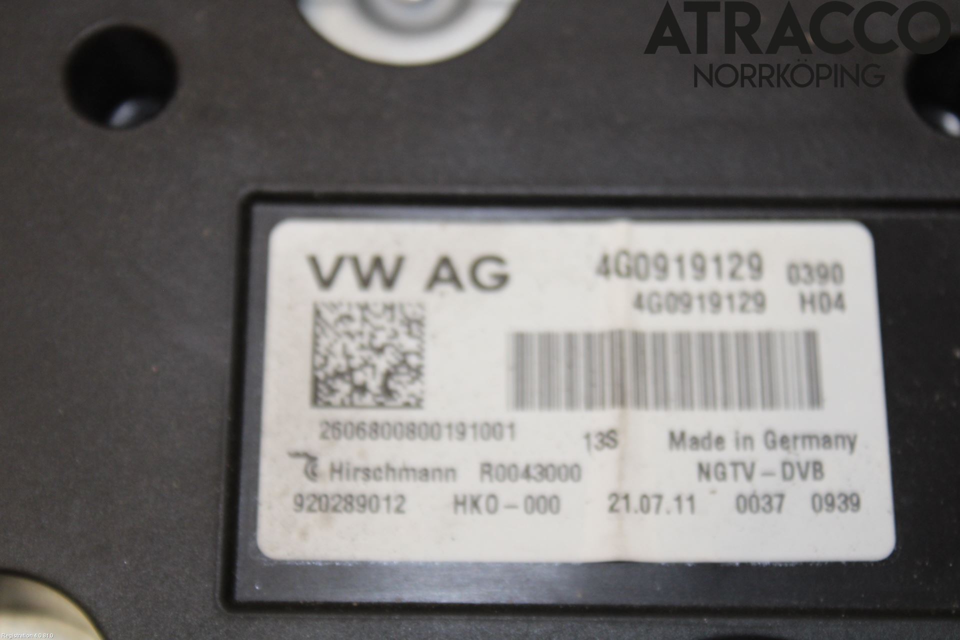 Audi A8/S8 4H 10-17 Styrenhet Övrigt