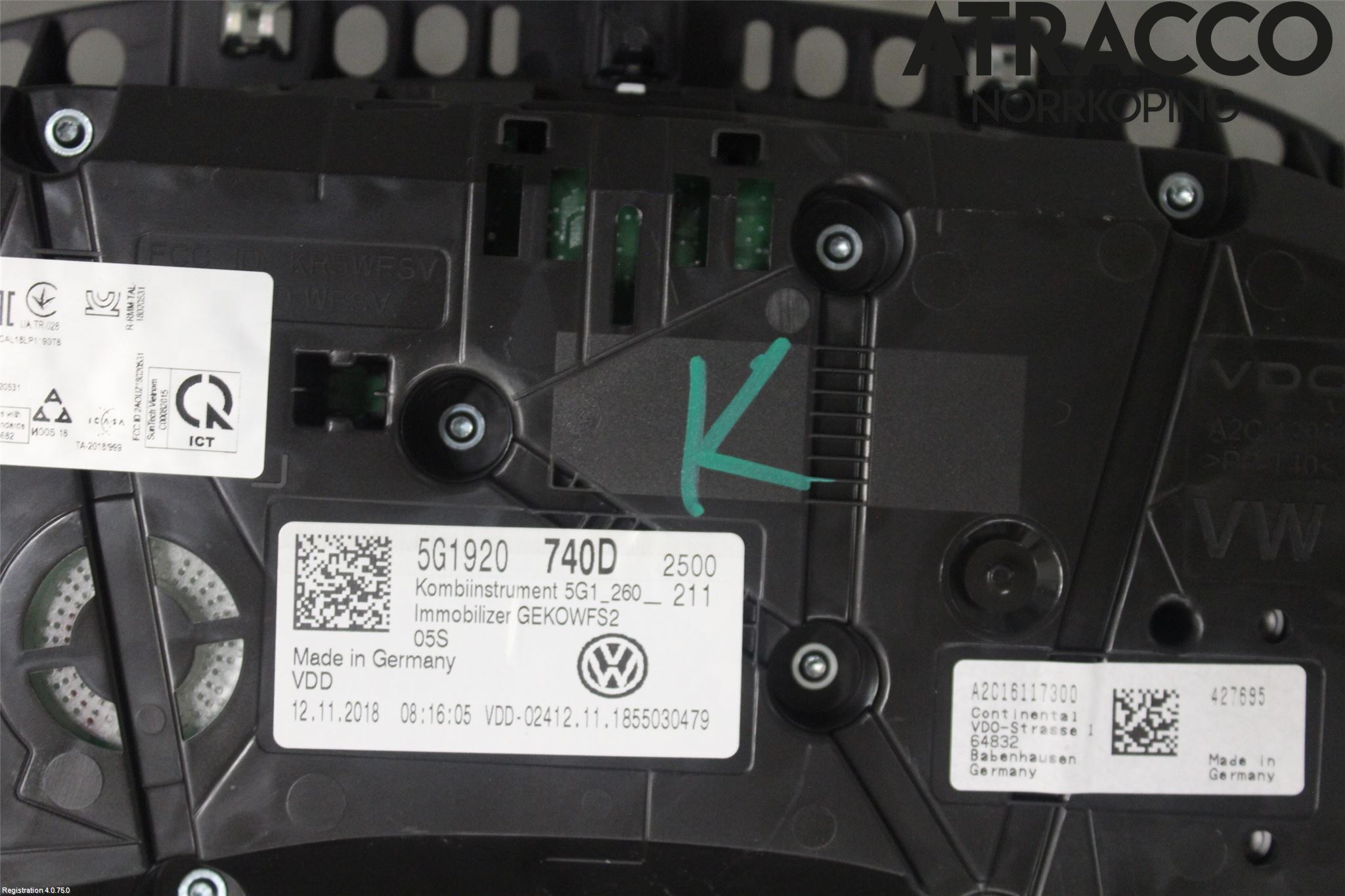 Volkswagen VW GOLF / E-GOLF VII 13-20 Instrument Komb
