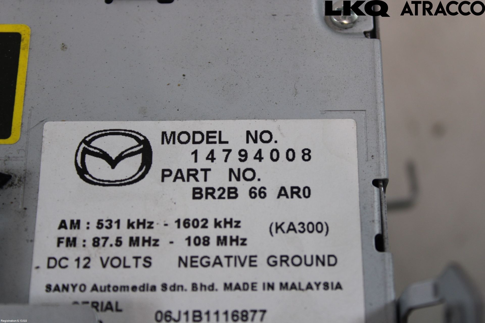 Mazda 3 I 07-08 Cd Radio - Multimediapanel