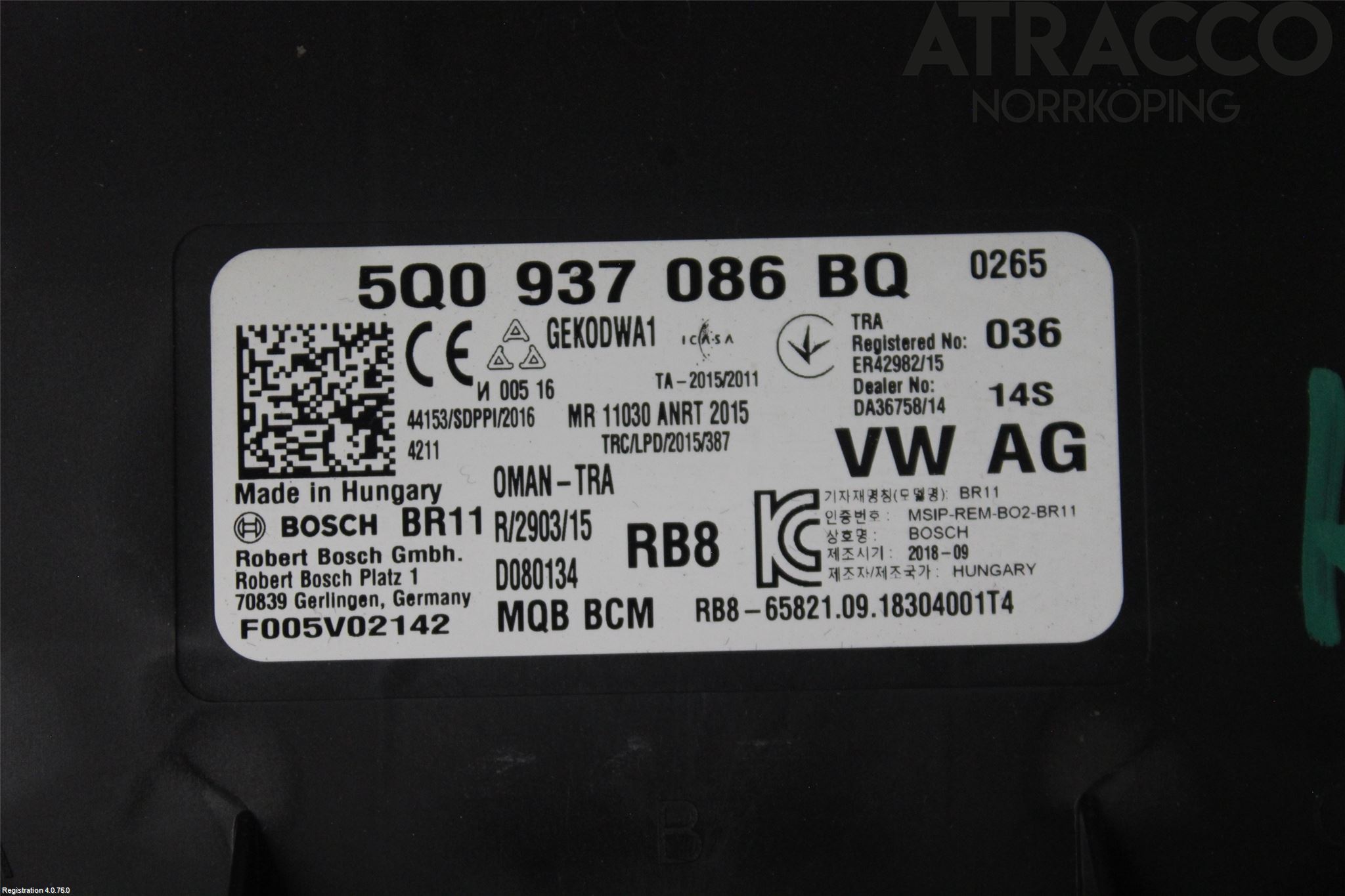 Volkswagen VW PASSAT 15-19 Komfort Styrdon