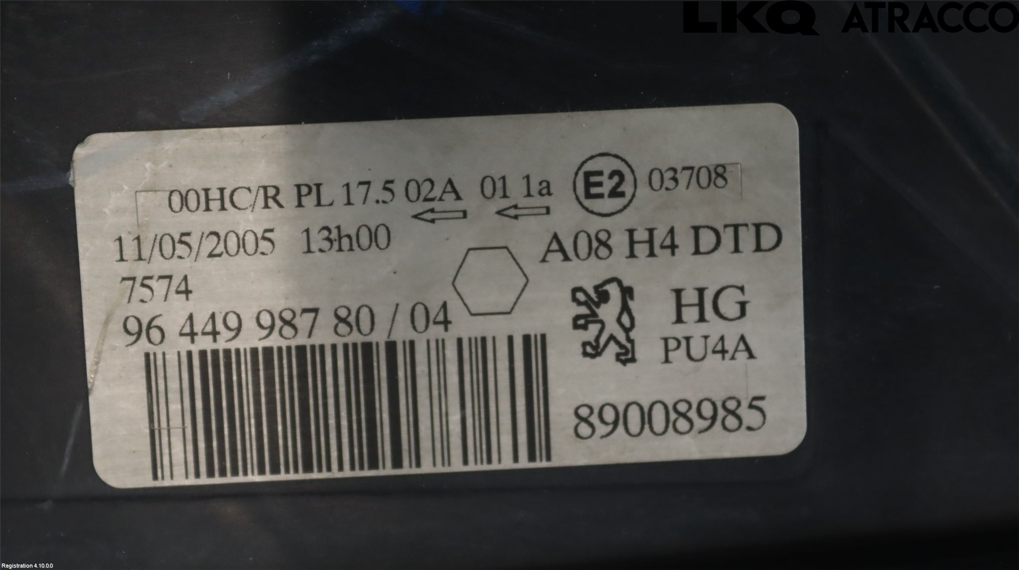 Peugeot 1007 Strålkastare Höger