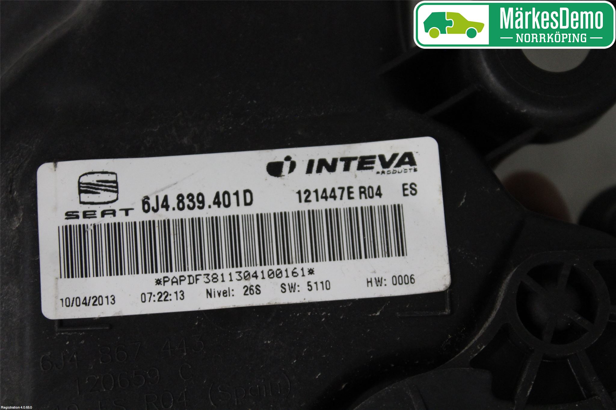 Seat IBIZA IV 08-16 Fönsterhiss El Kompl