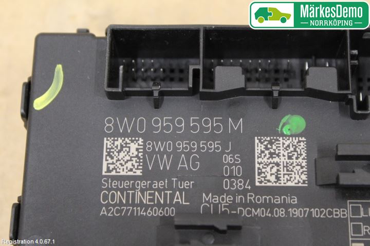 Skoda SUPERB 16-24 Styrenhet Dörr