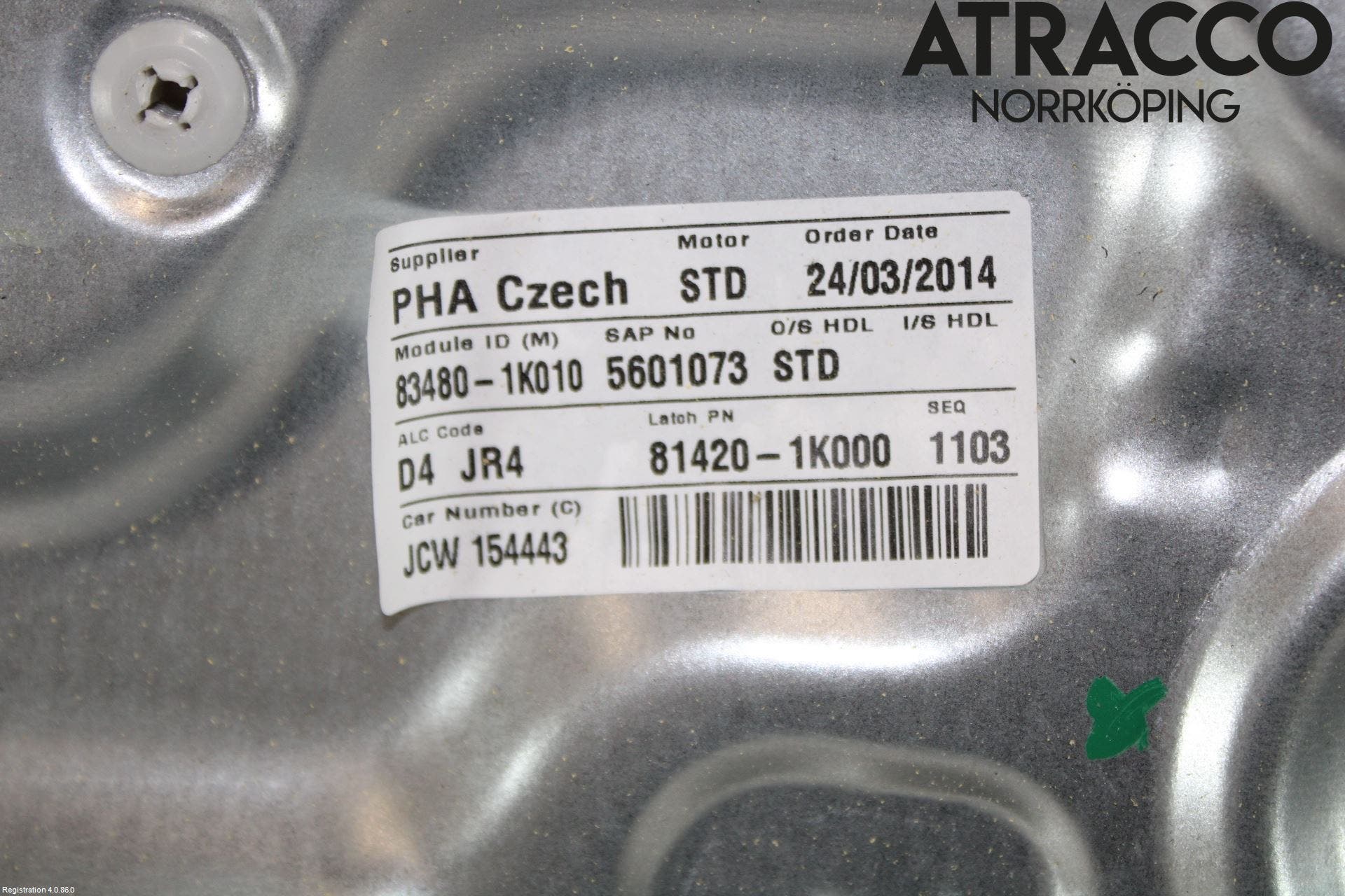 Hyundai ix20 Fönsterhiss El Kompl