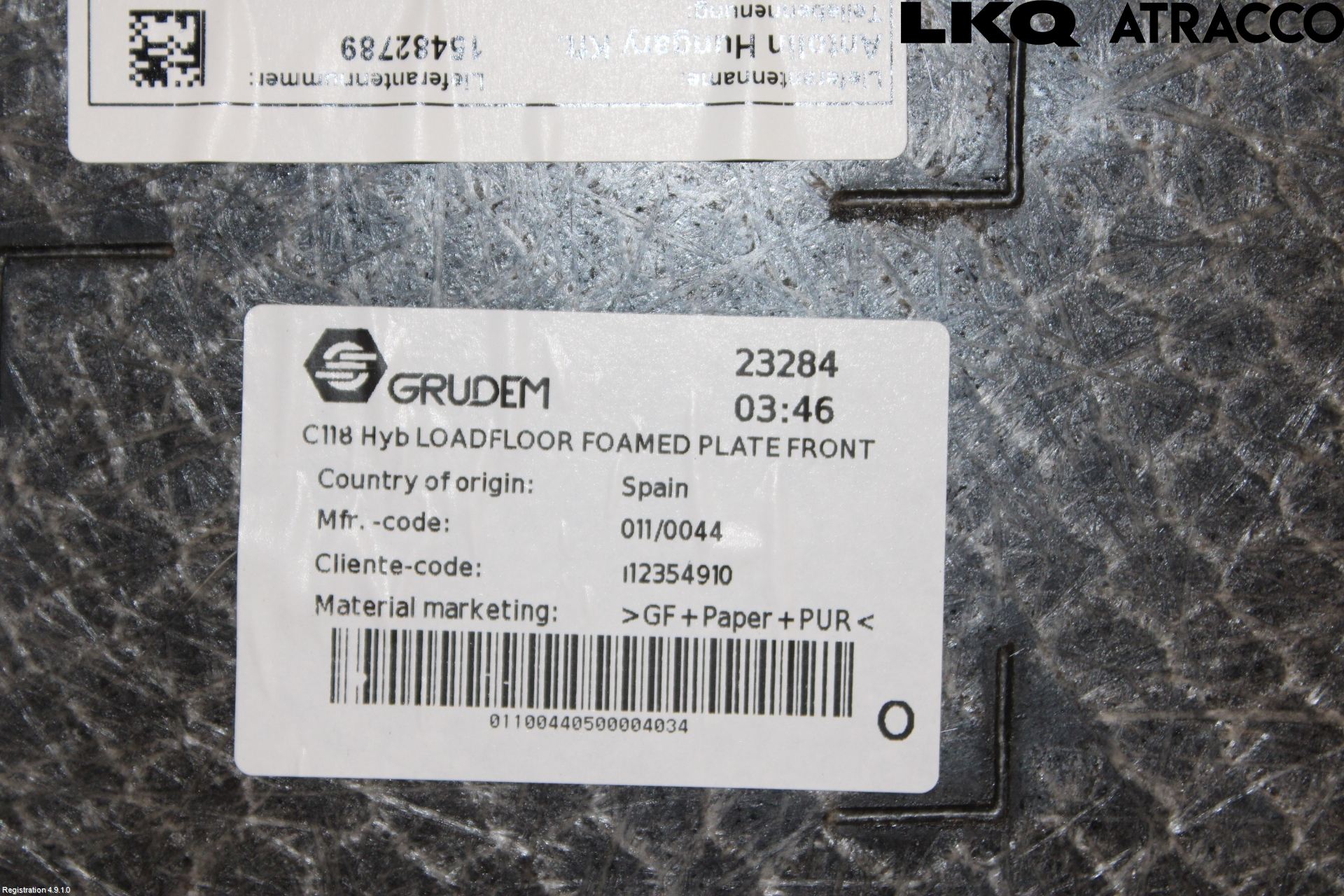 Mercedes-Benz MB CLA-KLASS (C118/X118) 19- Bagage Golv