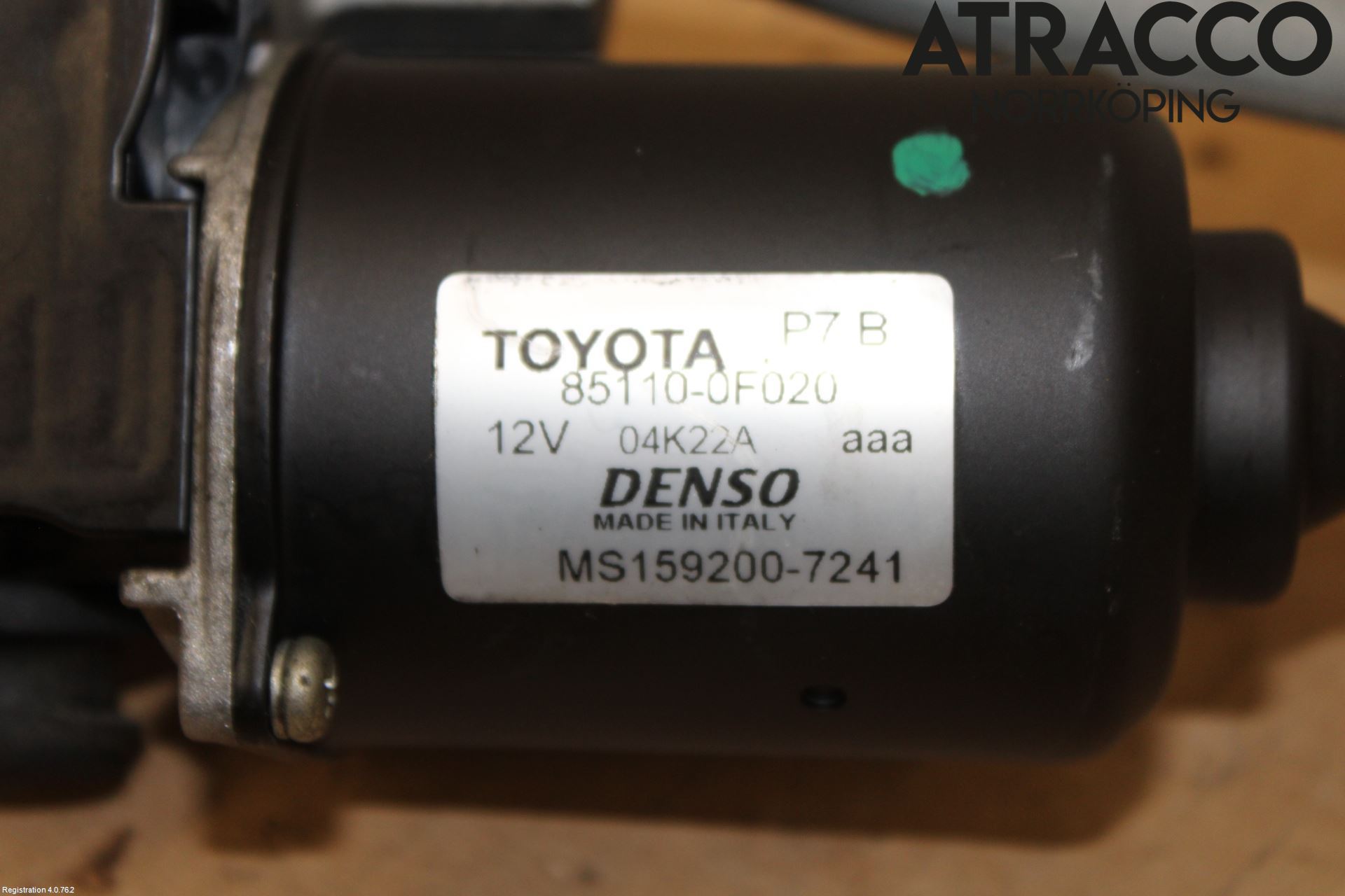 Toyota COROLLA VERSO 08-09 Torkarmekanism Vindruta