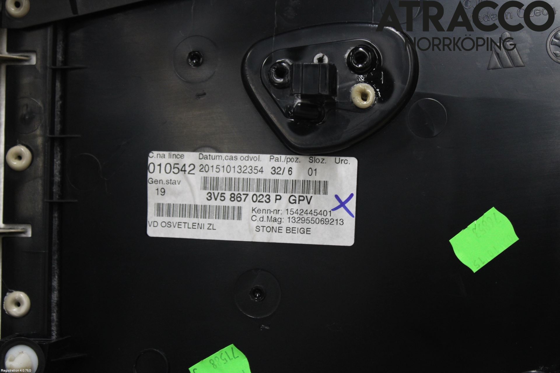 Skoda SUPERB 09-15 Dörrklädsel Vä