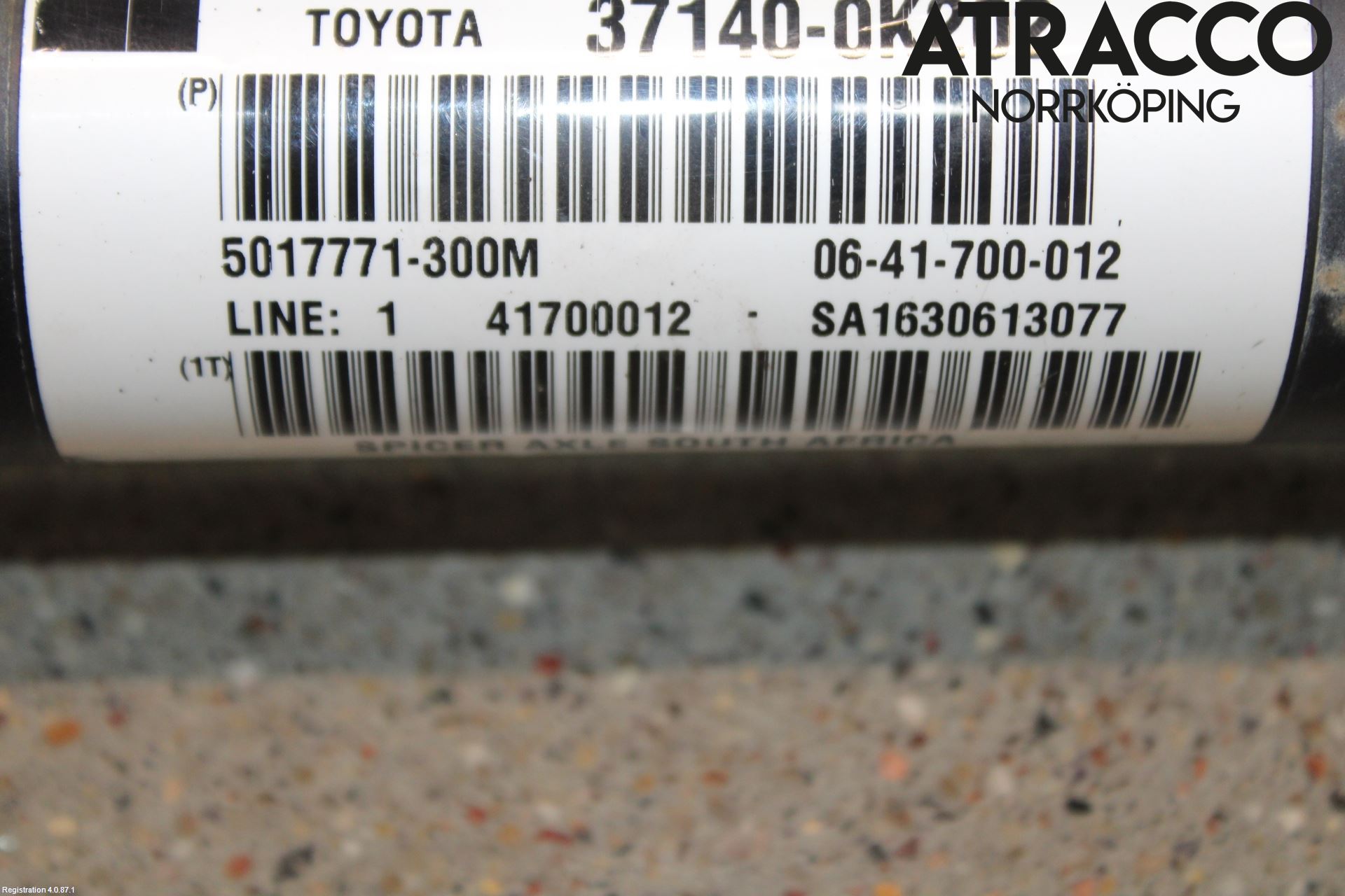 Toyota HILUX 16- Mellanaxel Främre 4Wd