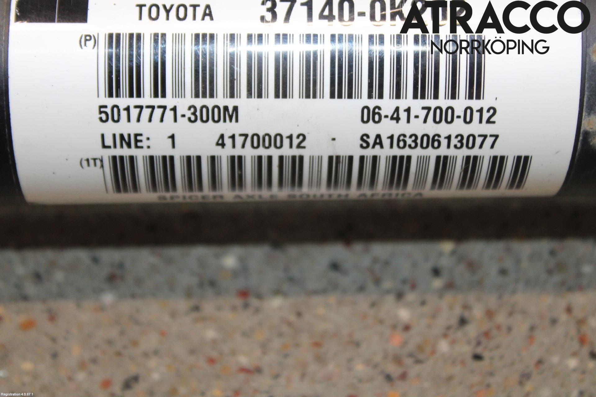 Toyota HILUX 16- Mellanaxel Främre 4Wd