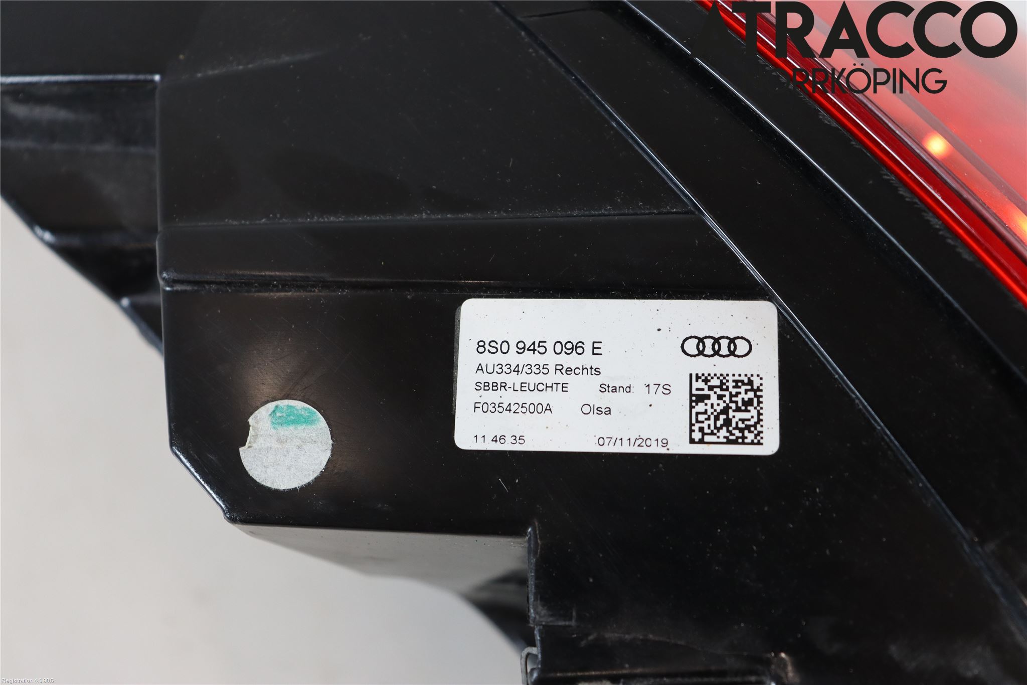 Audi TT/TTS/TT RS 15- Bakljus Höger