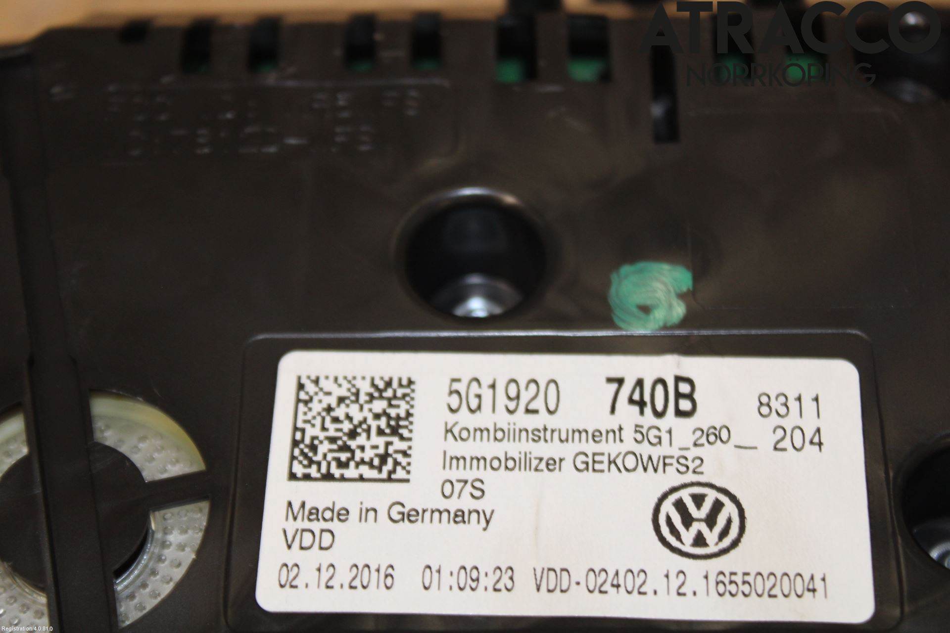 Volkswagen VW GOLF / E-GOLF VII 13-20 Instrument Komb