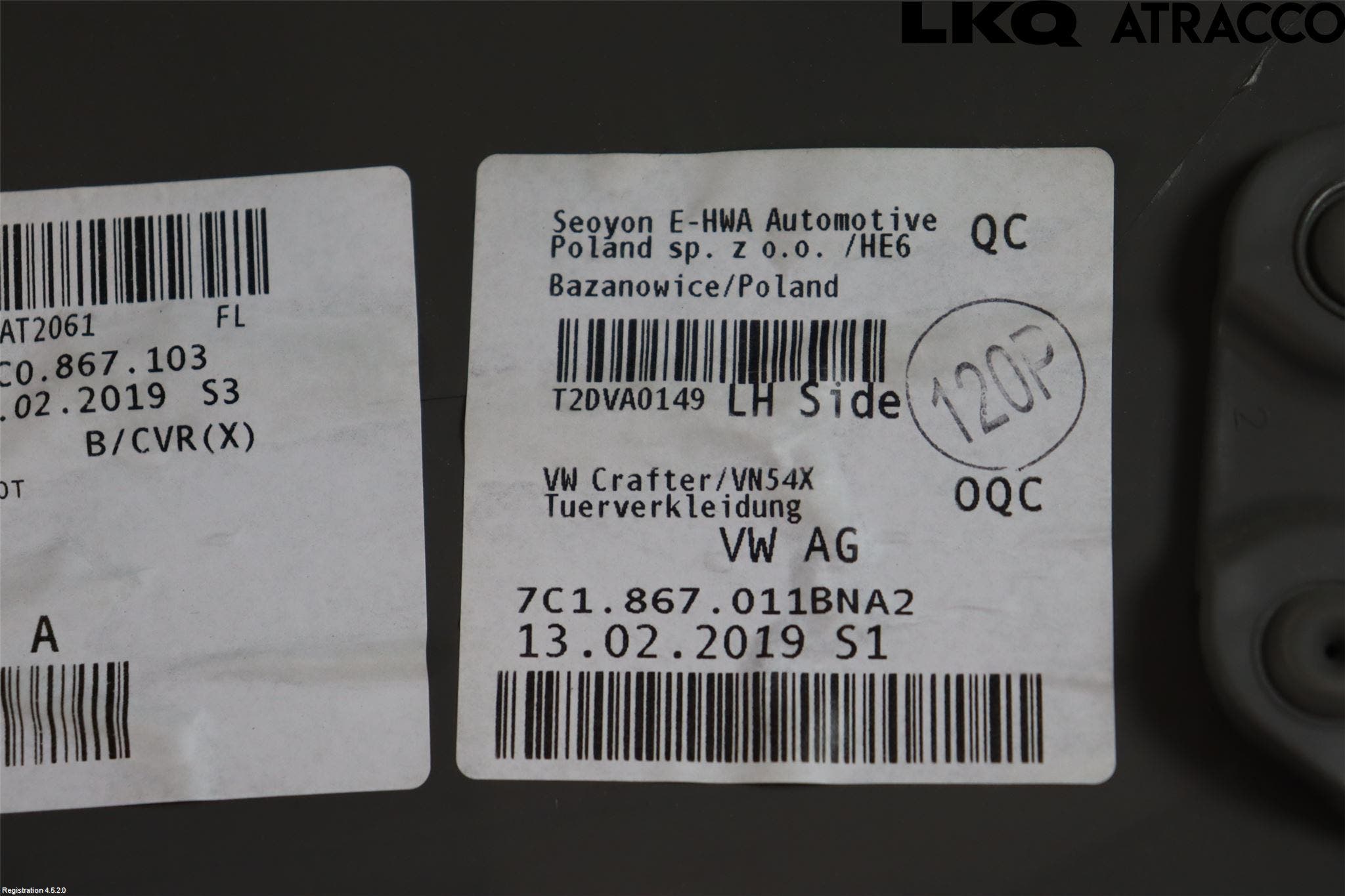 Volkswagen VW CRAFTER II / E-CRAFTER 17- Dörrklädsel Inlägg-List Vä