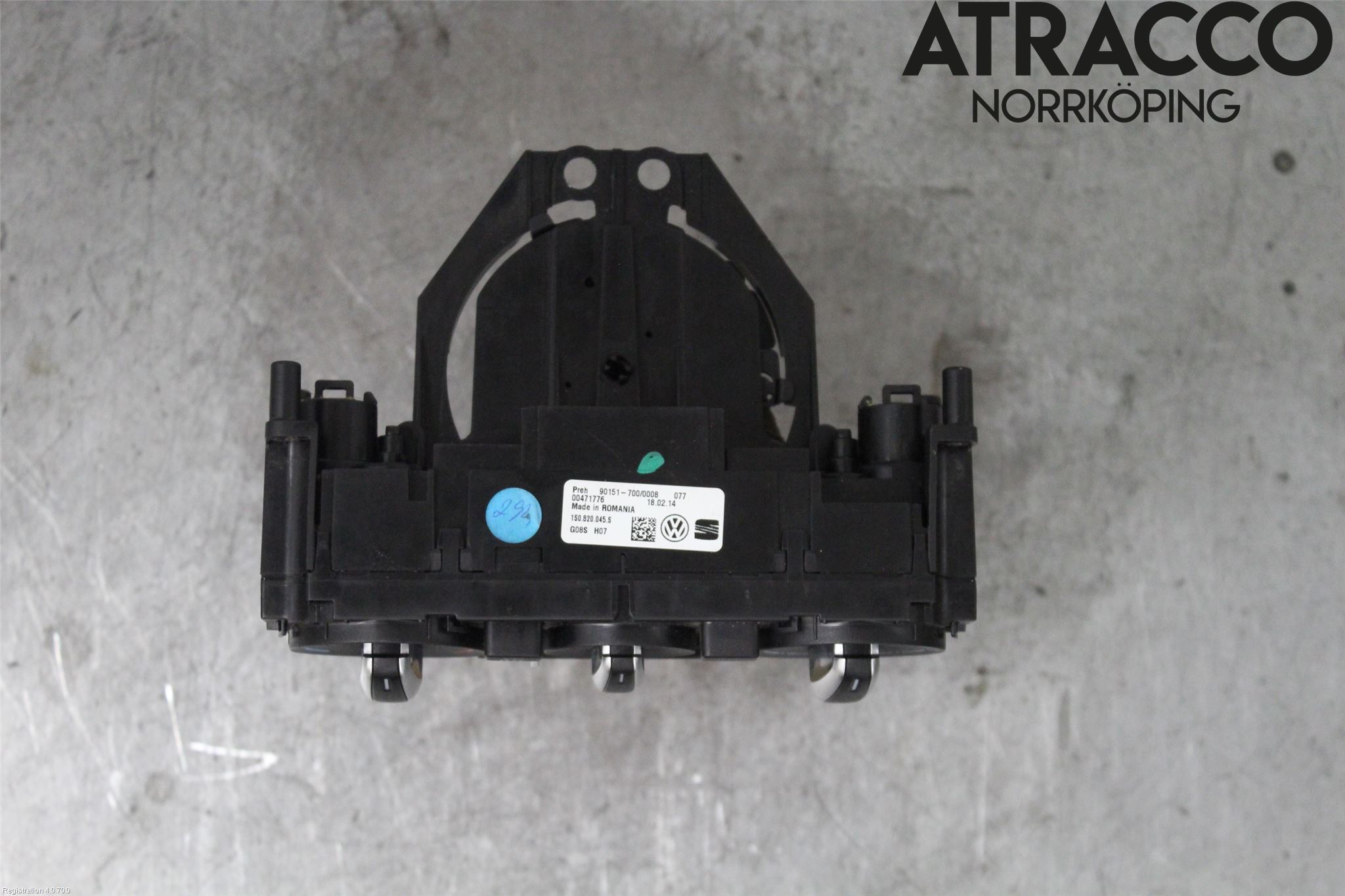 Volkswagen VW UP! / E-UP! Värmereglage