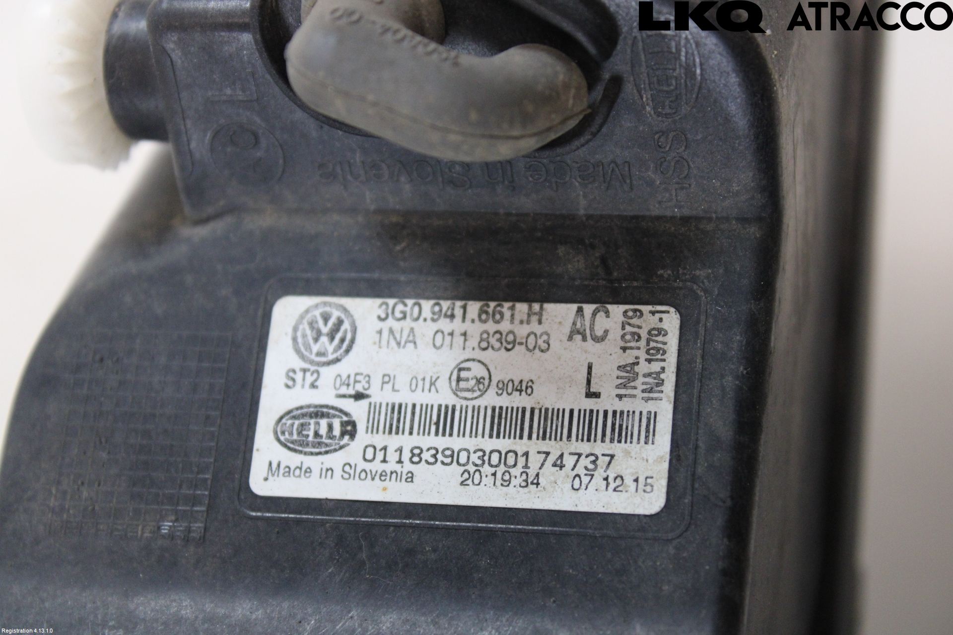 Volkswagen VW PASSAT 15-19 Dimljus-Varselljus Fram