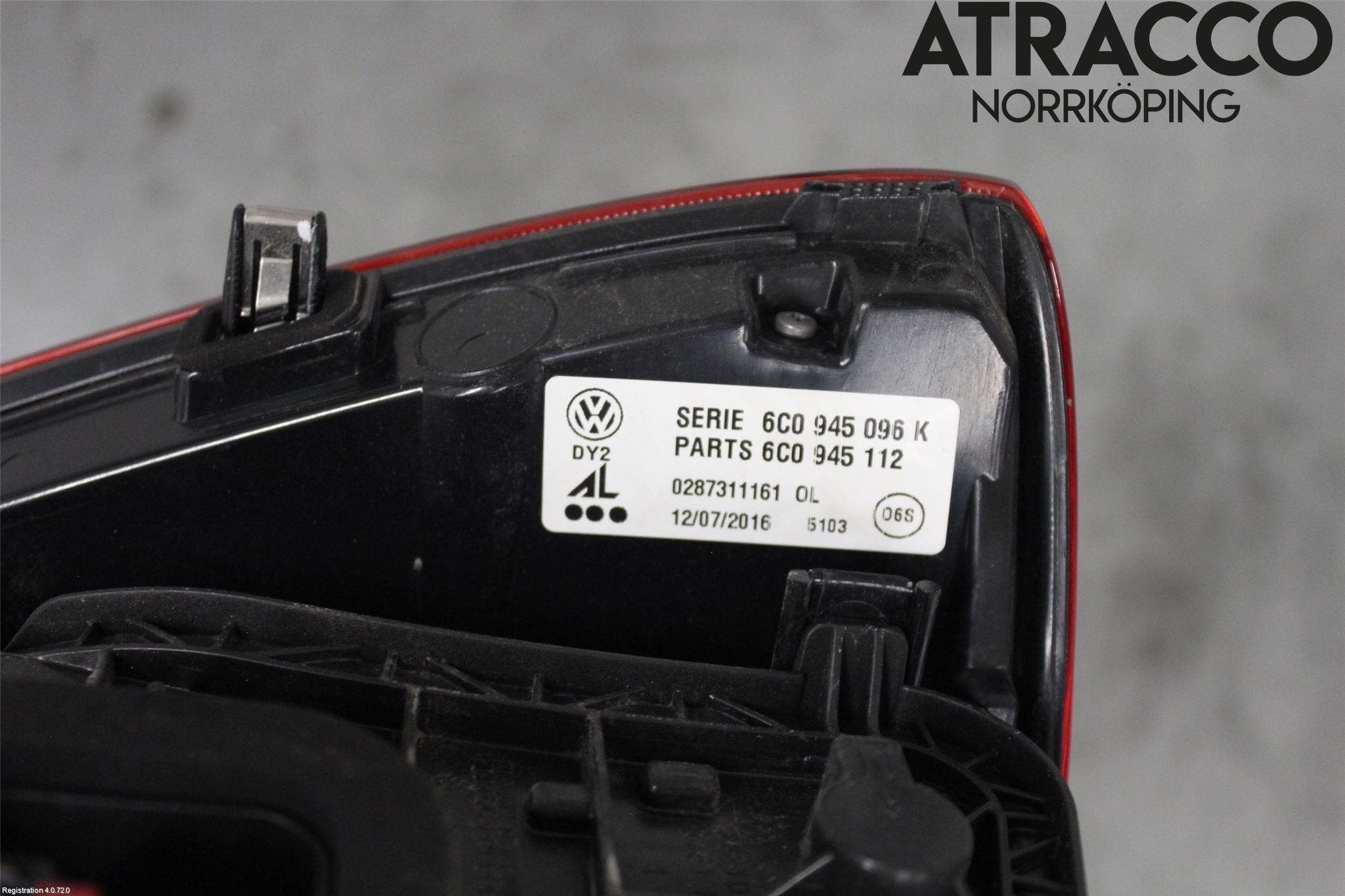 Volkswagen VW POLO 10-17 Bakljus Höger