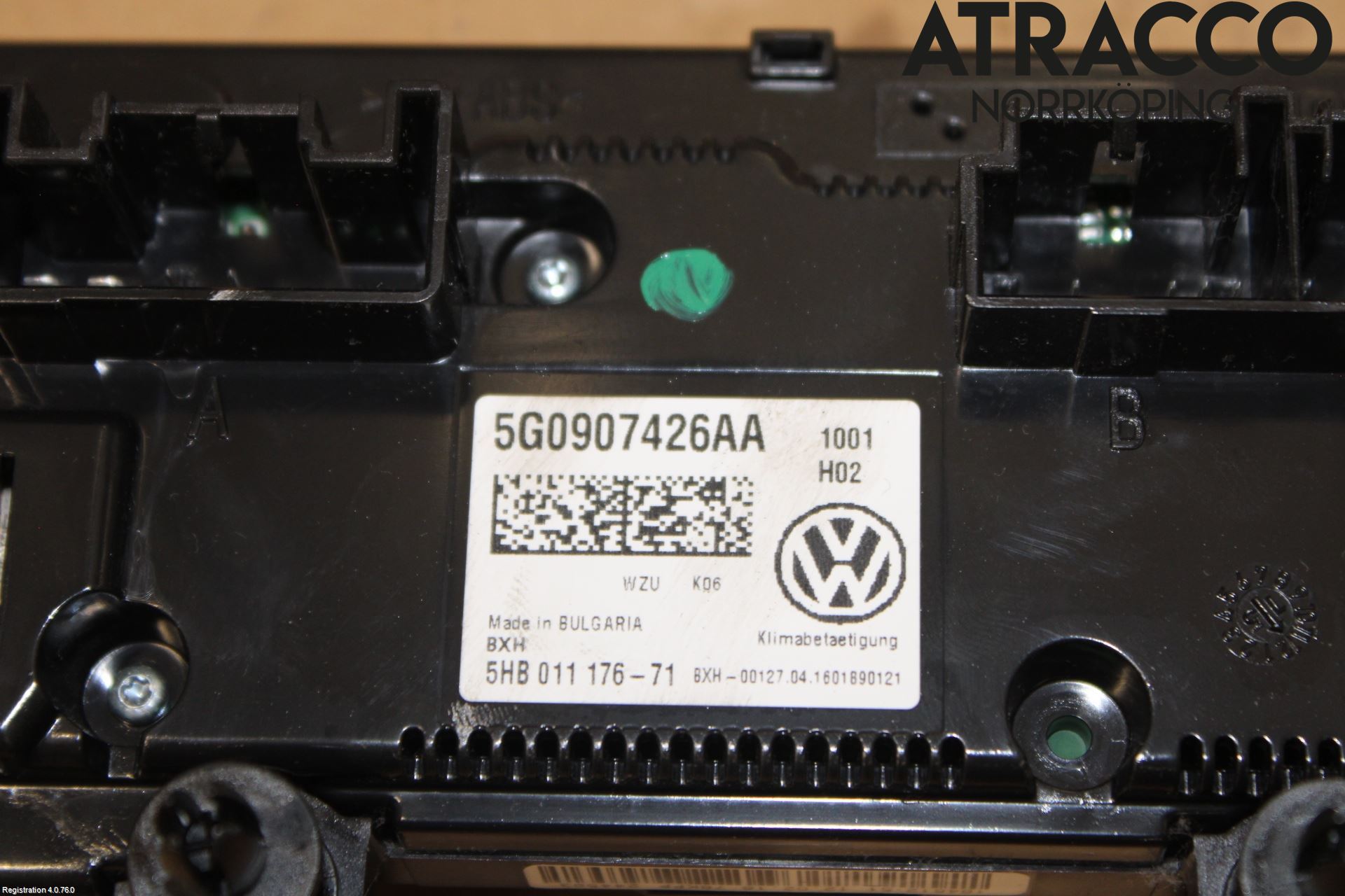 Volkswagen VW GOLF / E-GOLF VII 13-20 Värmereglage