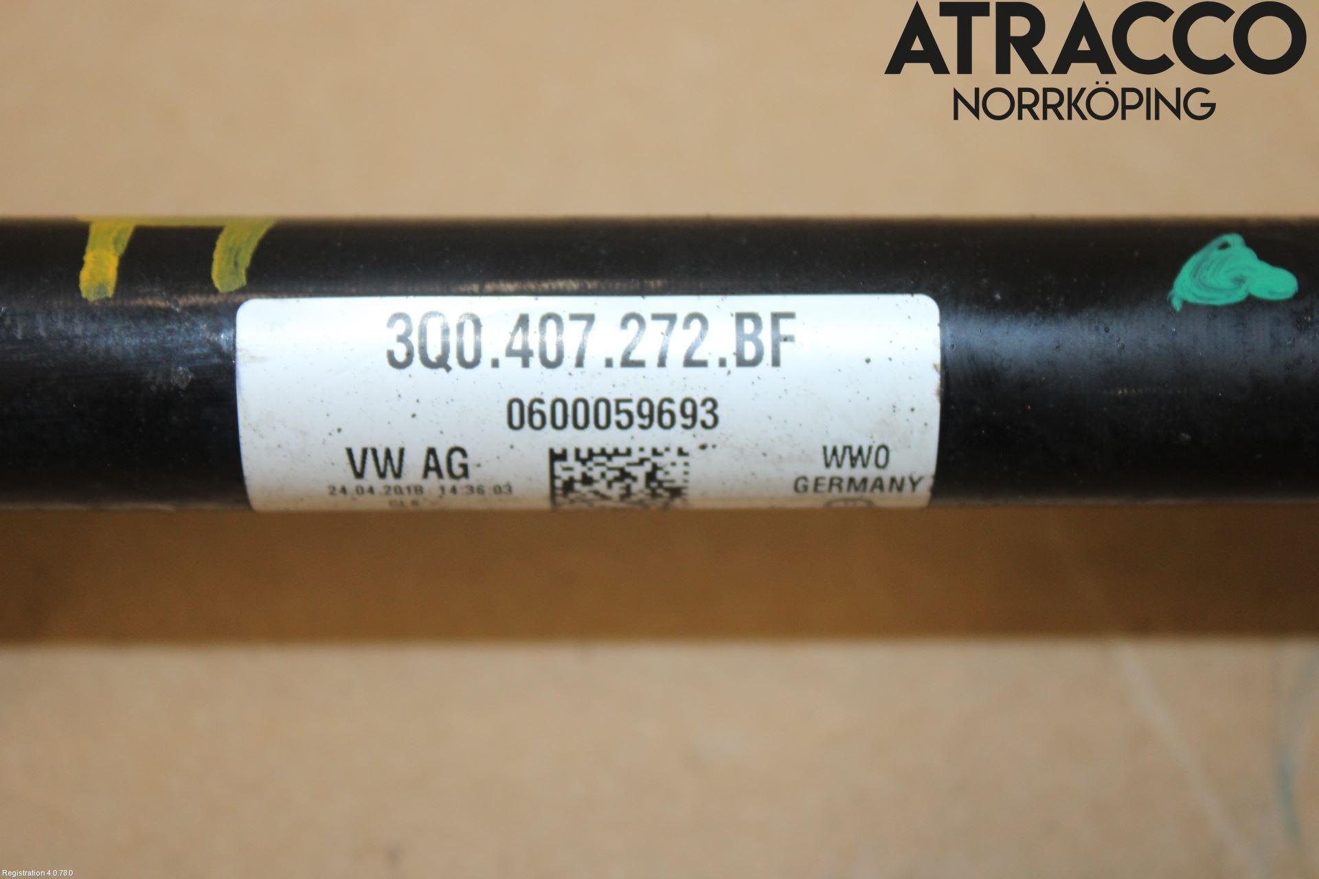 Volkswagen VW TIGUAN 16-24 Drivaxel Fram Höger