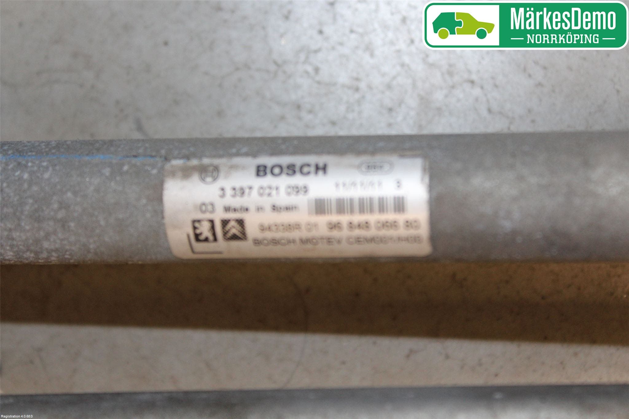 Peugeot 308 08-13 Torkarmekanism Vindruta