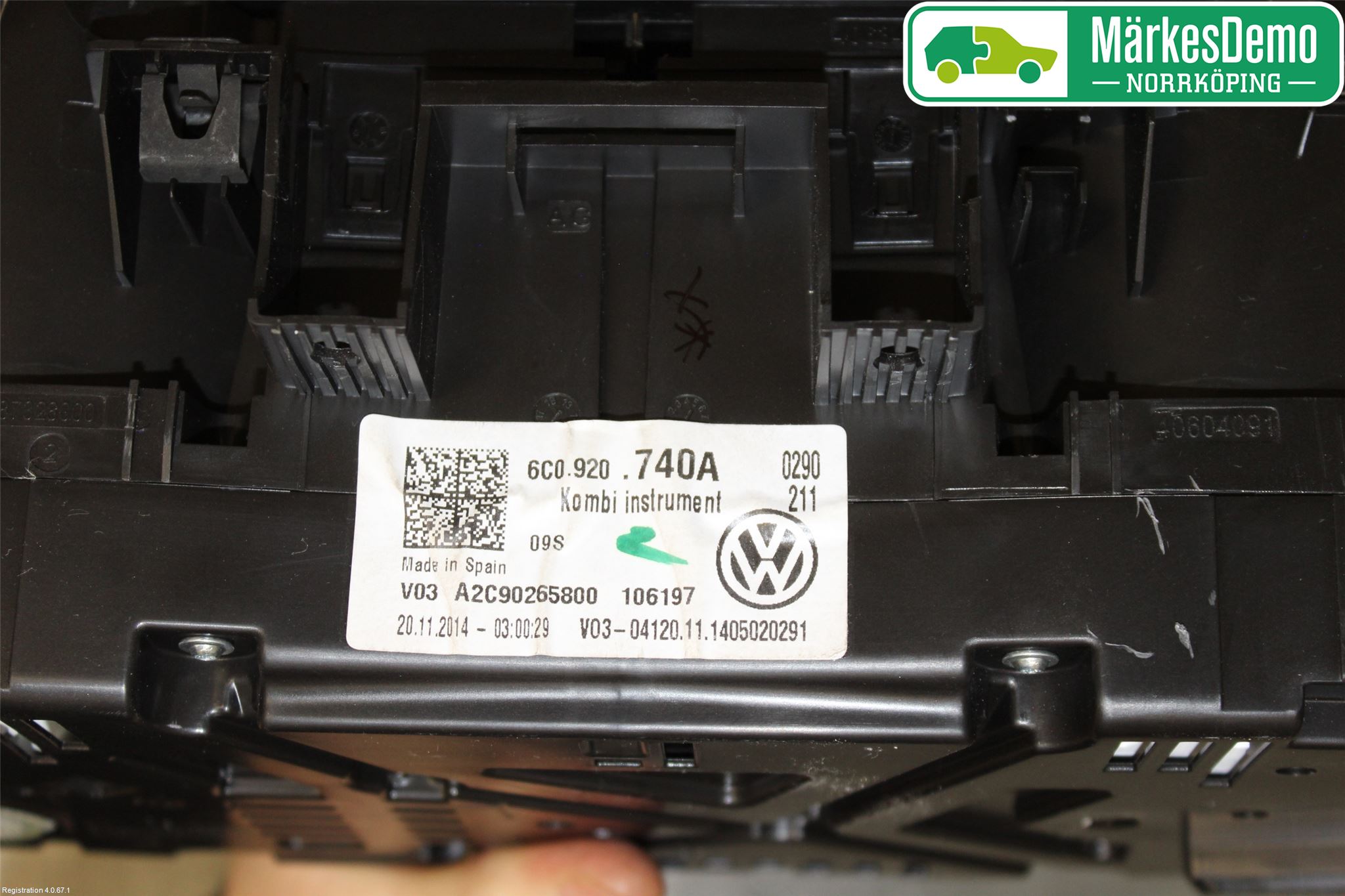 Volkswagen VW POLO 10-17 Instrument Komb