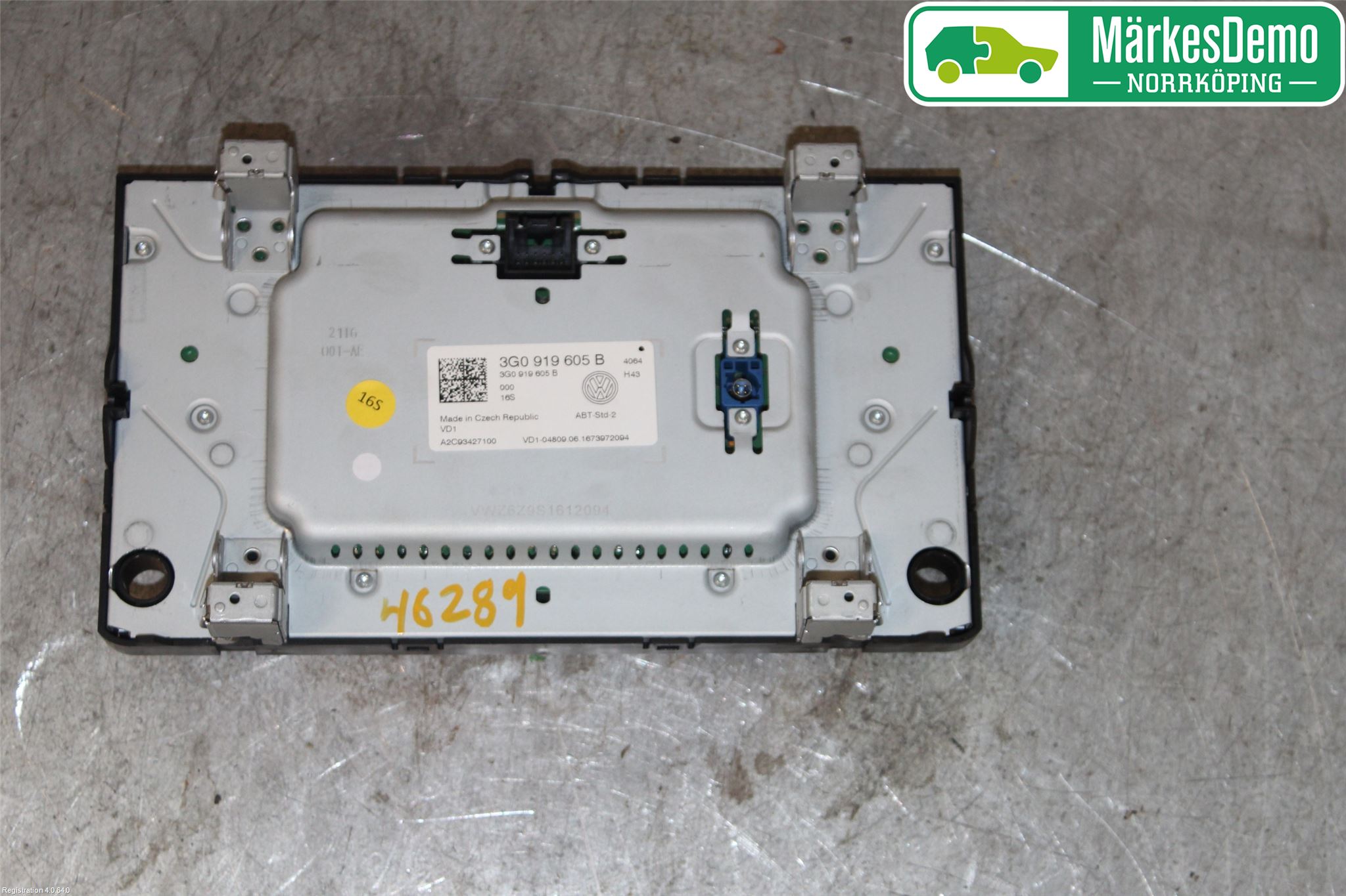 Volkswagen VW GOLF / E-GOLF VII 13-20 Multifunktionsdisplay