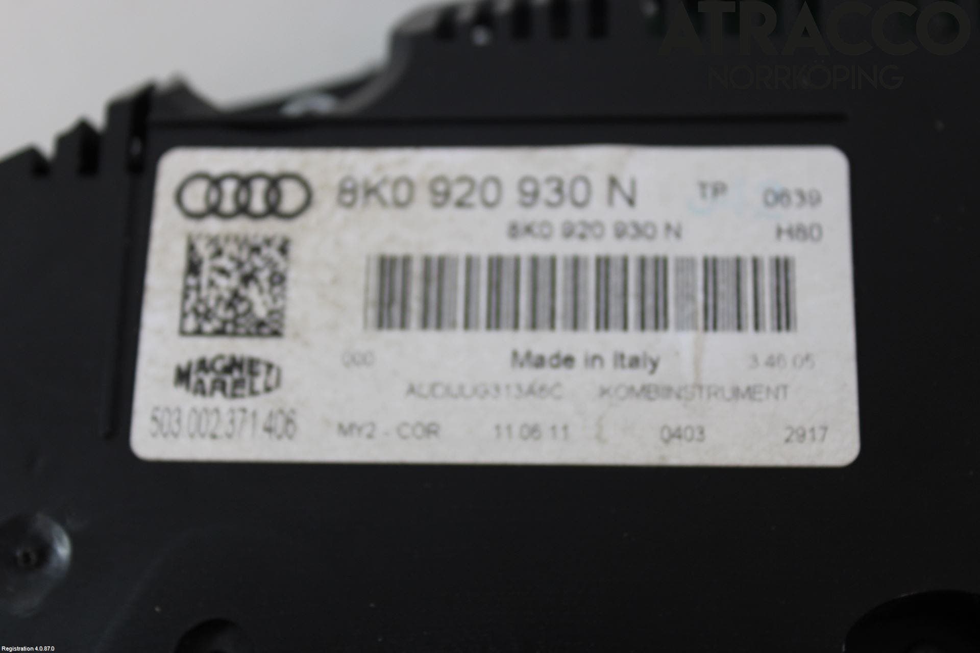 Audi A4/S4 08-11 Instrument Komb