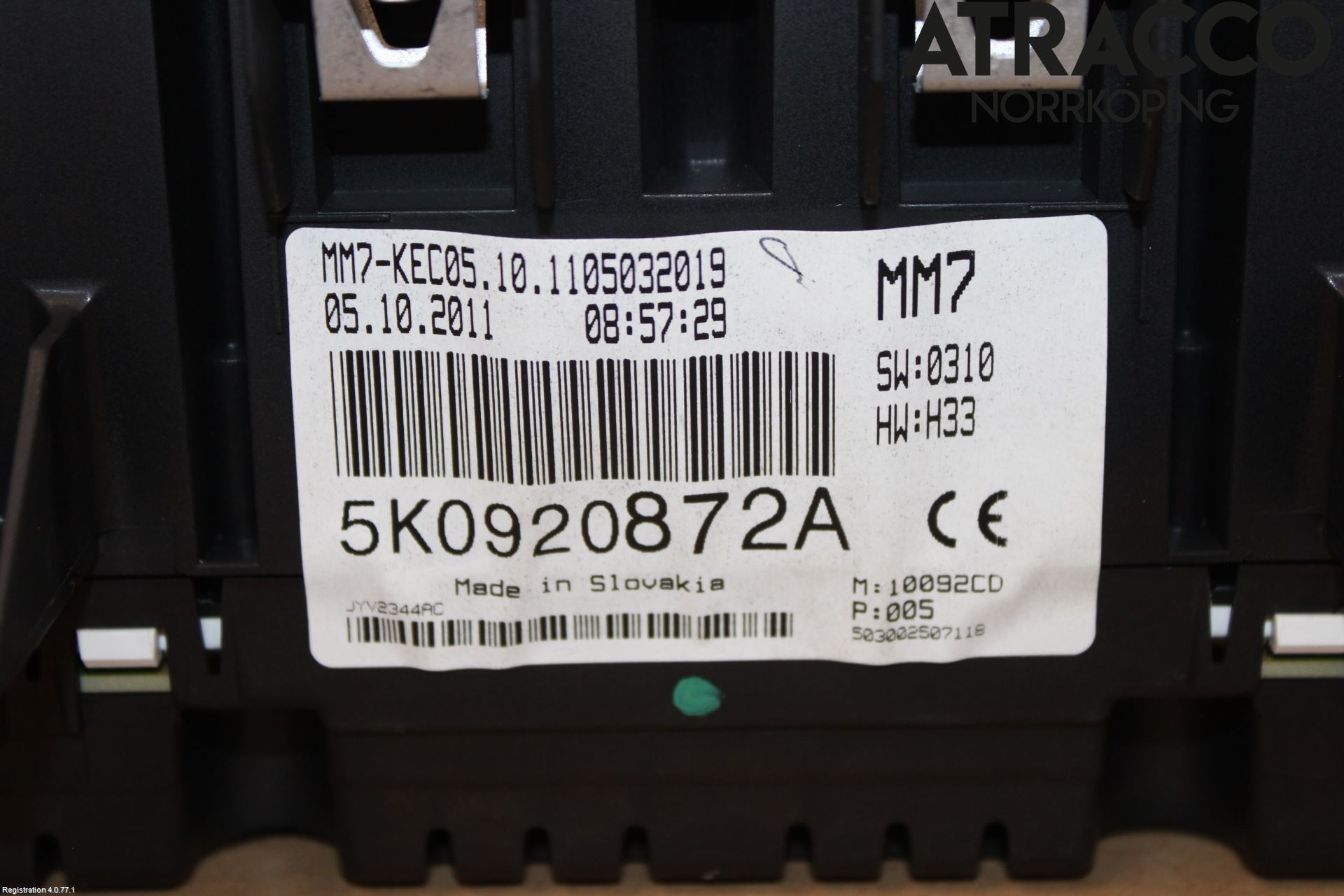 Volkswagen VW GOLF VI 09-13 Instrument Komb