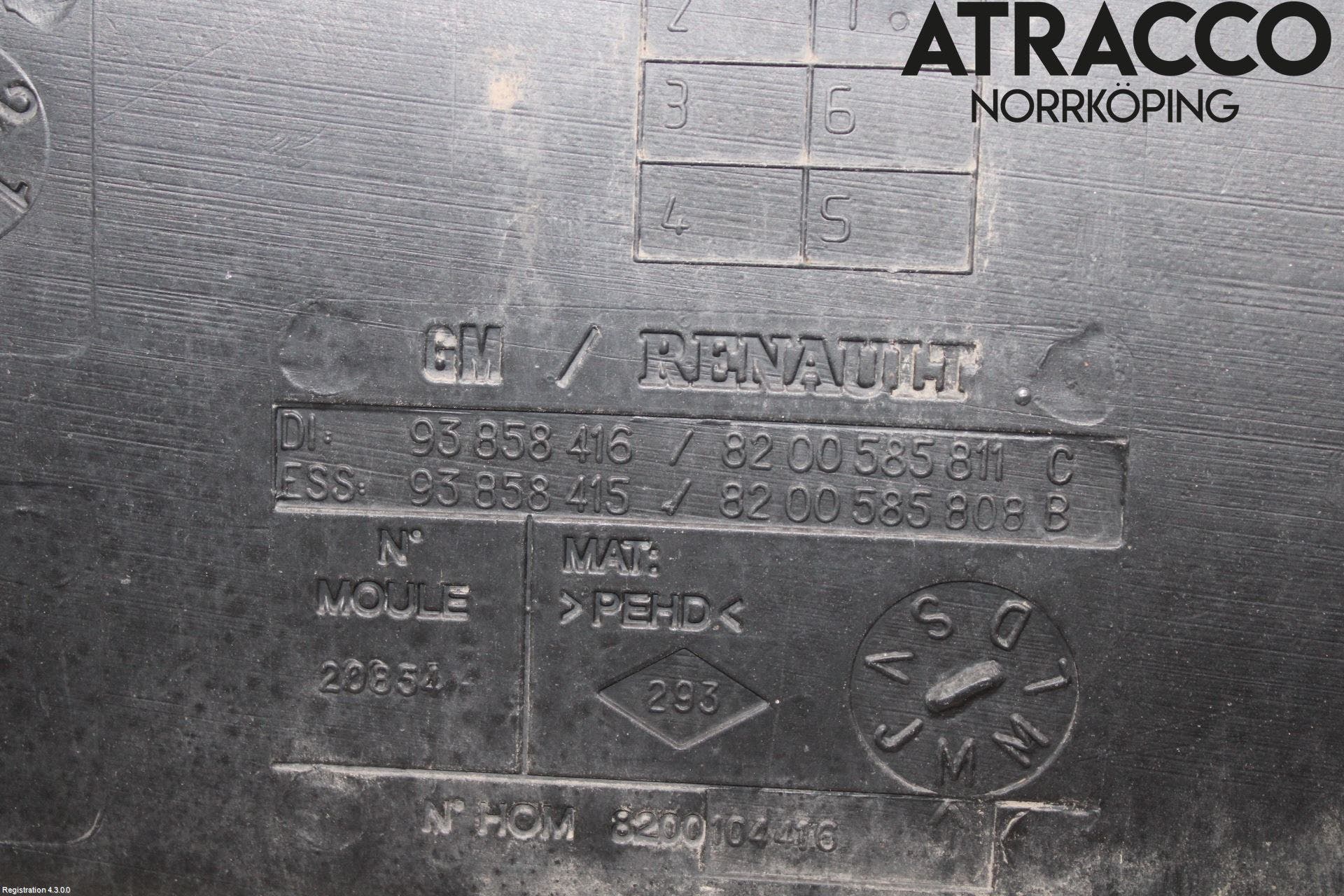 Opel VIVARO 01-14 Bränsletank Diesel