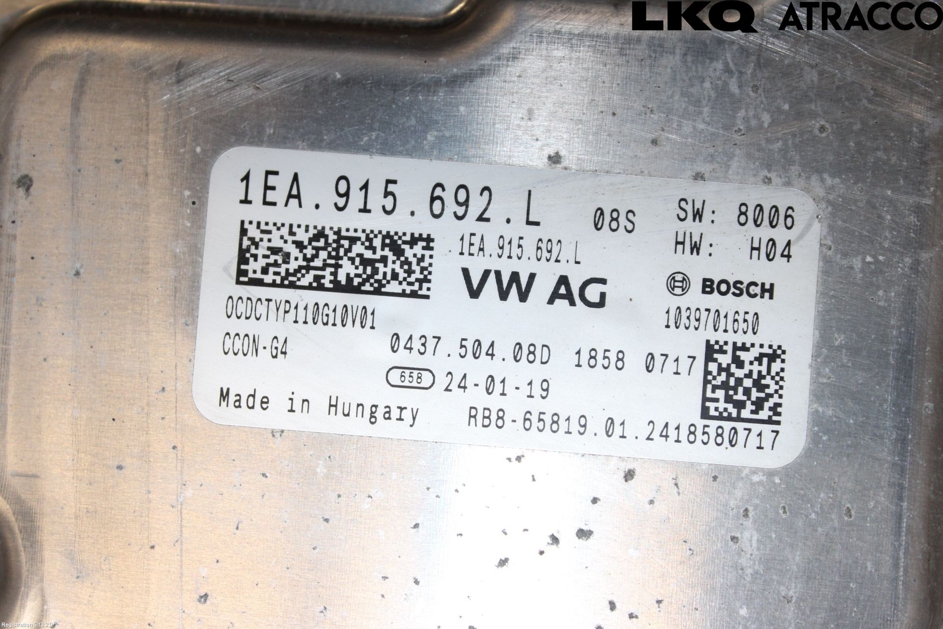Audi Q4 E-TRON FZ 22- Batteriladdare Högspänning