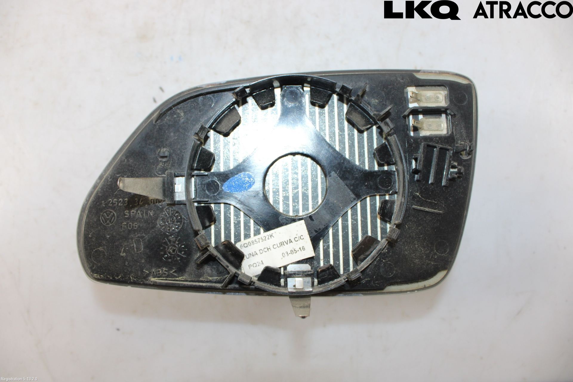 Volkswagen VW POLO 05-09 Spegelglas Hö
