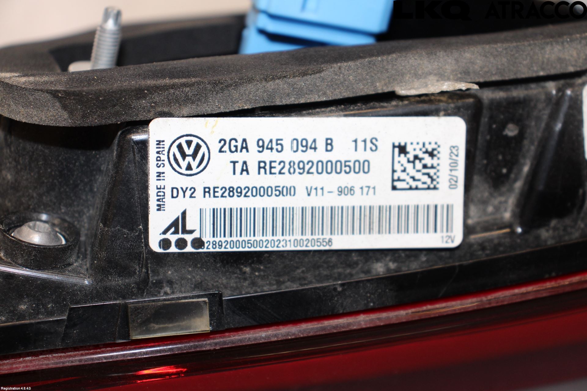 Volkswagen VW T-ROC 18- Bakljus Lucka Hö