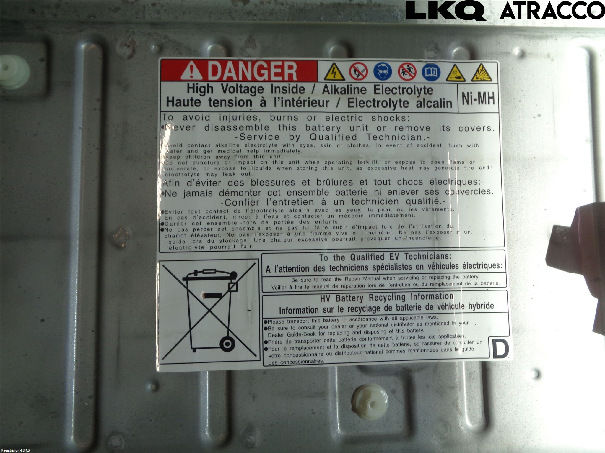 Toyota PRIUS NWH20 04-08 Batteri Högspänning