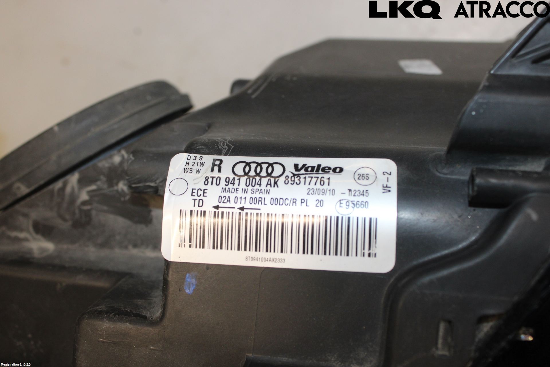 Audi A5 07-16 Strålkastare Höger